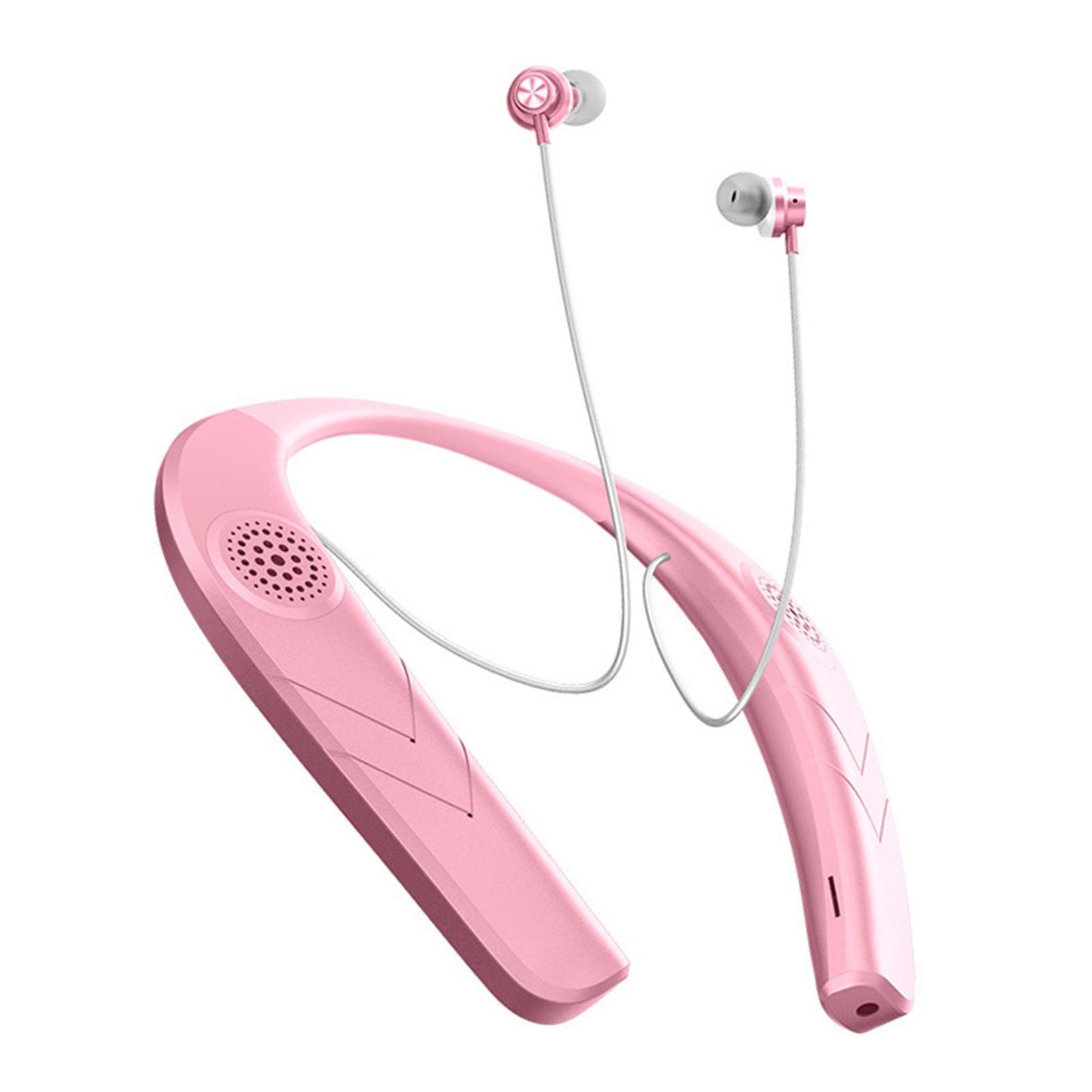 Sports Neckband Headphones Headset Earphones in Ear Stereo Sound Rose Gold