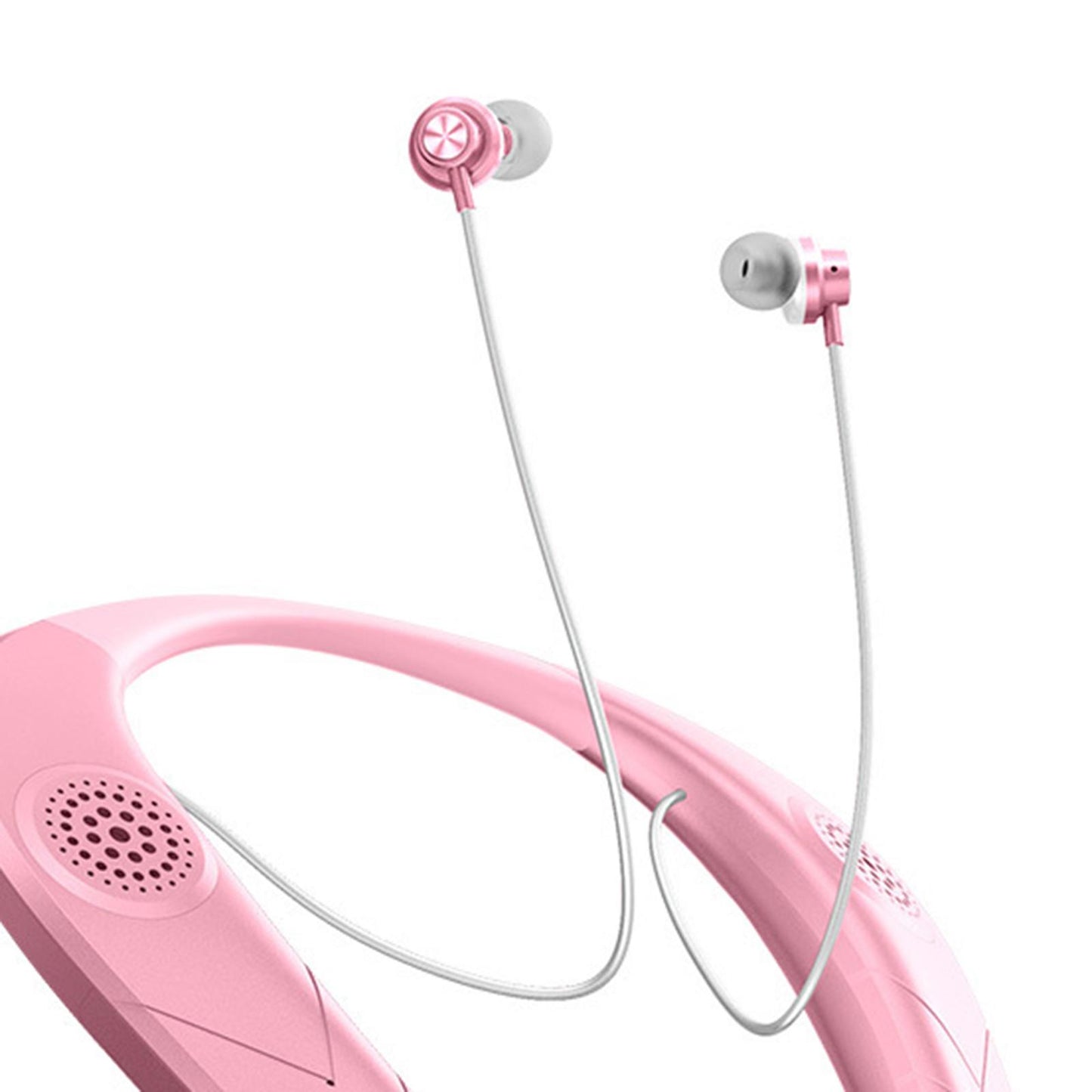 Sports Neckband Headphones Headset Earphones in Ear Stereo Sound Rose Gold