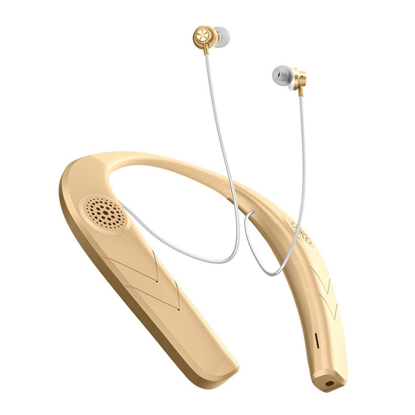 Sports Neckband Headphones Headset Earphones in Ear Stereo Sound Golden