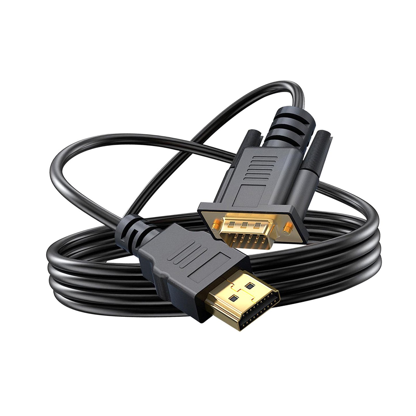 1080P HDMI to VGA Cable uni directional Video Cord for Notebook Desktop 1m