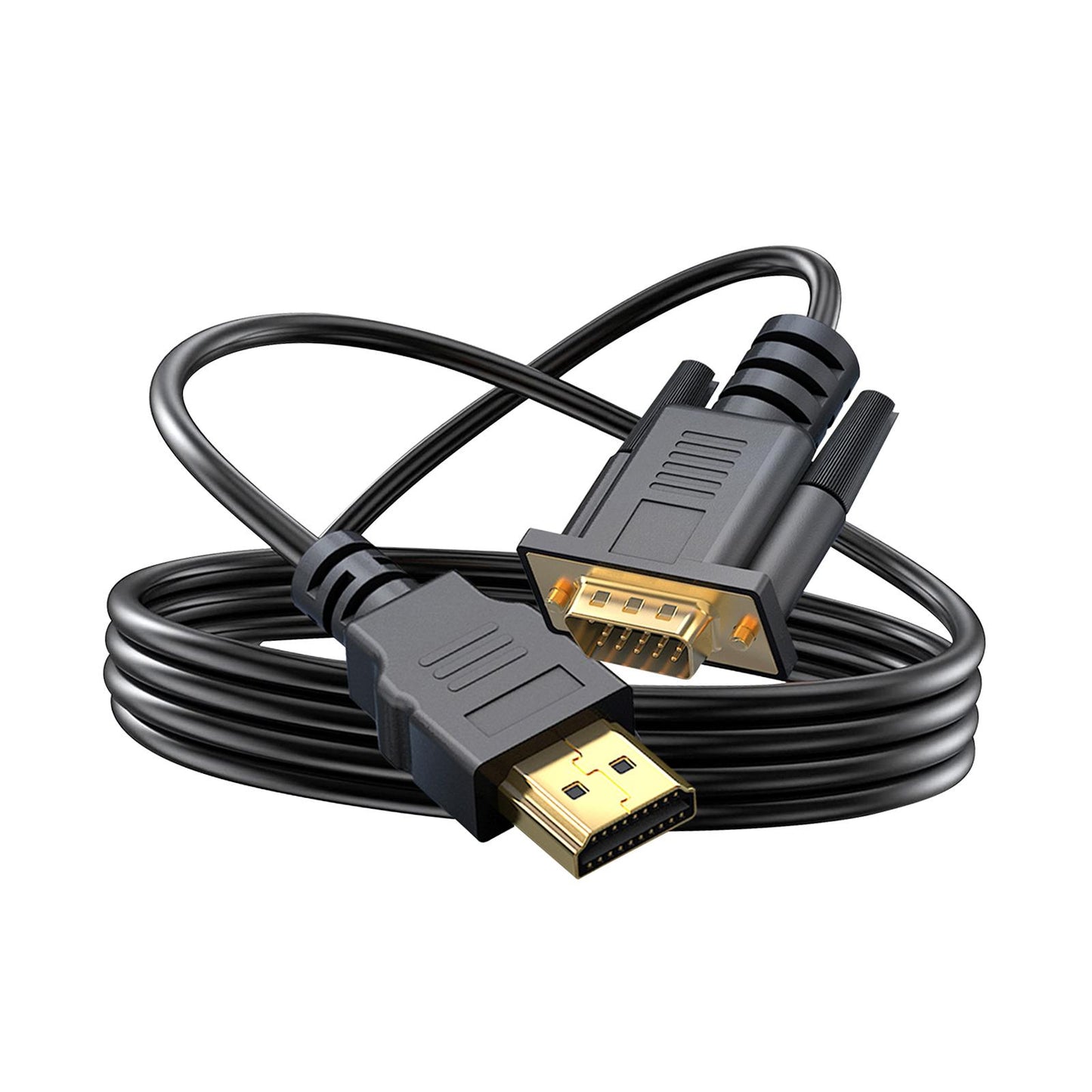 1080P HDMI to VGA Cable uni directional Video Cord for Notebook Desktop 2m