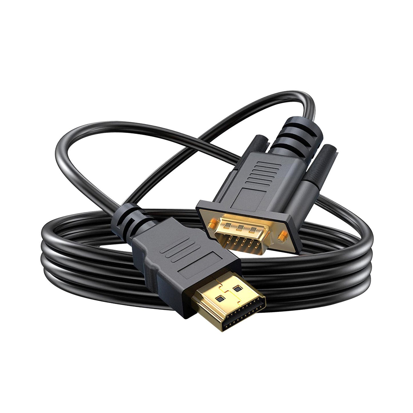1080P HDMI to VGA Cable uni directional Video Cord for Notebook Desktop 2m