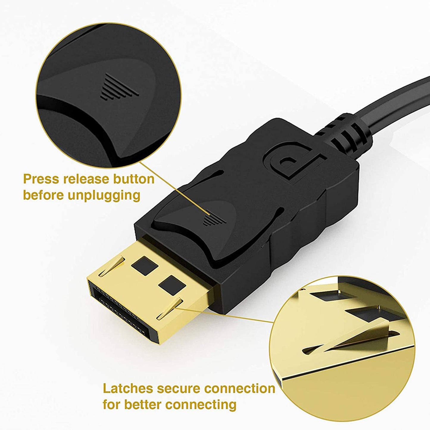 2M dp to DVI Cable Mirror Big Screen Connection for HDTV PC