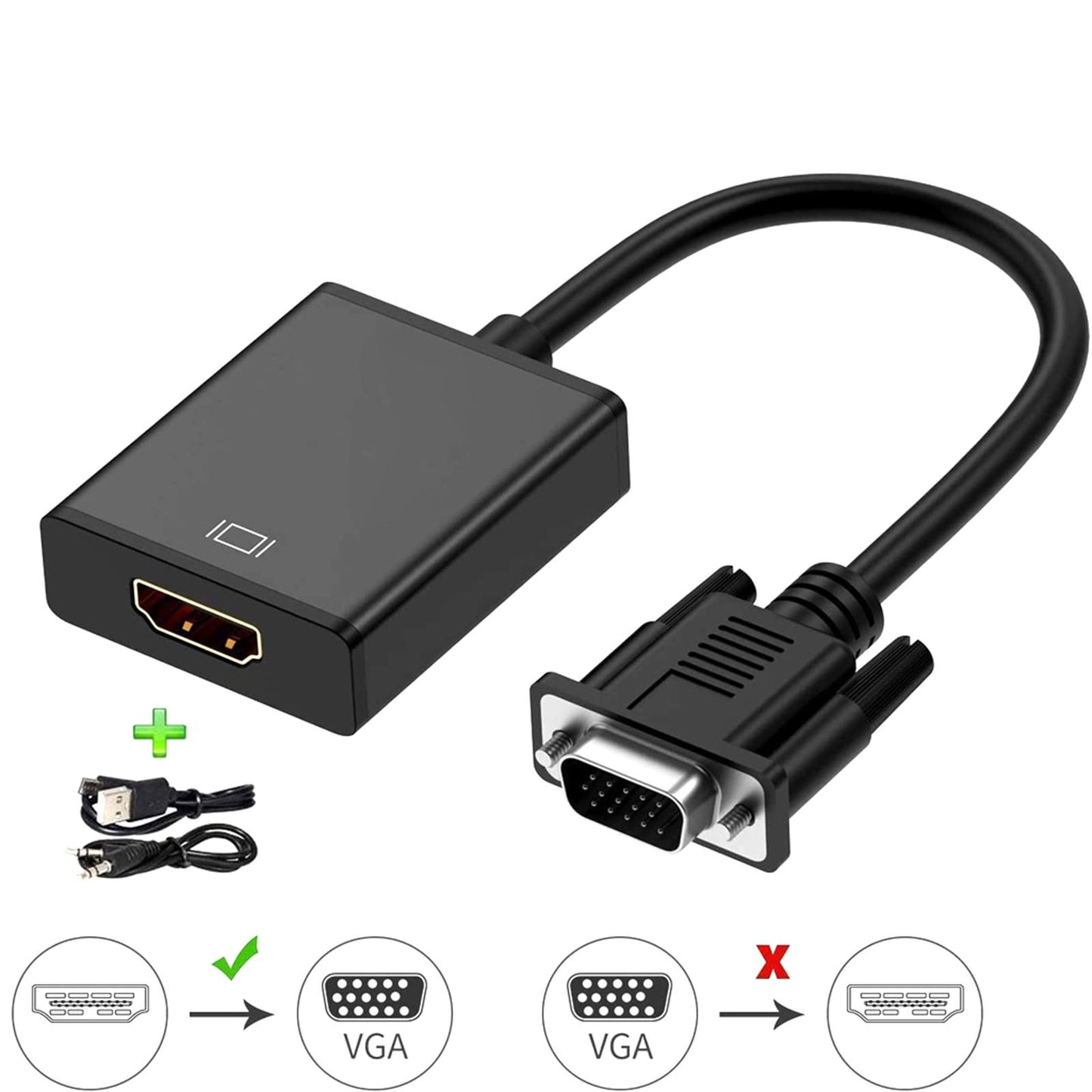 HDMI to VGA Adapter 1920 x 1080P for Desktop Notebook for