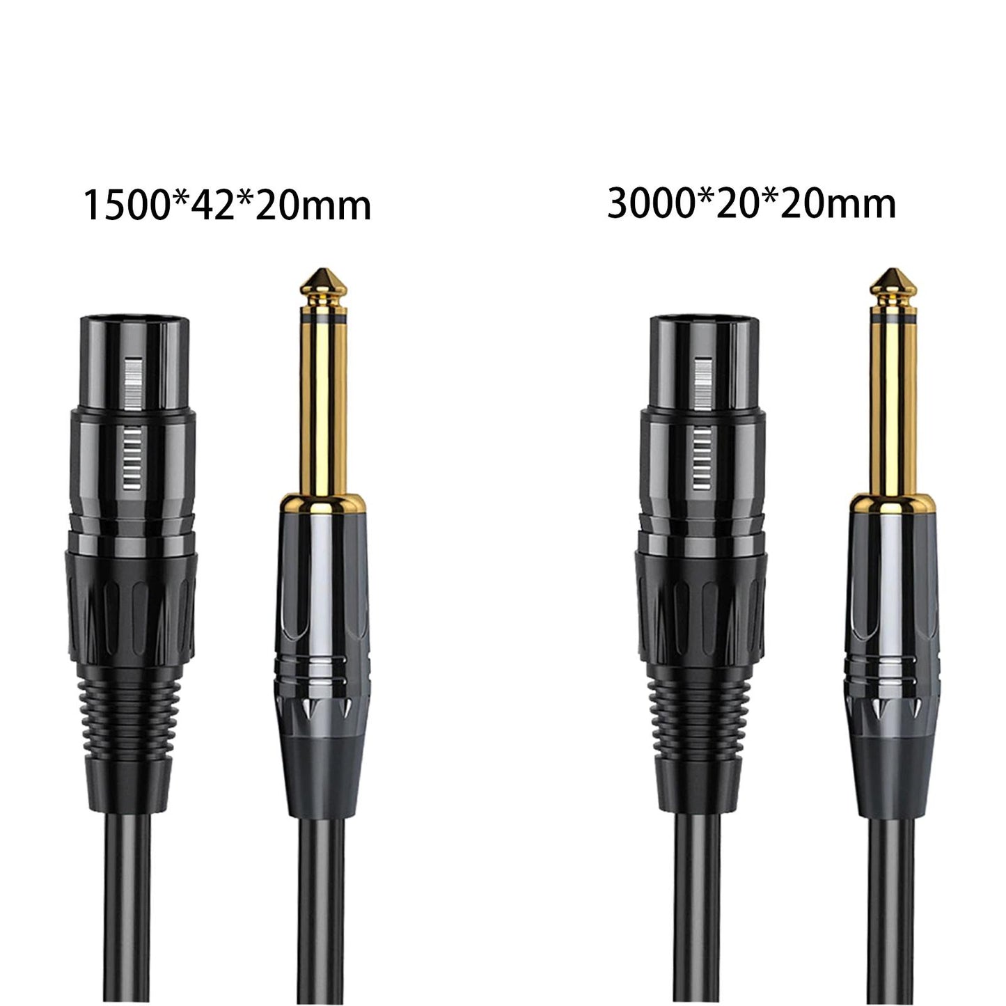 3 Pin XLR to Quarter inch Mic Cable Cord Adapter Cable Stereo for Microphone 1.5 Meter