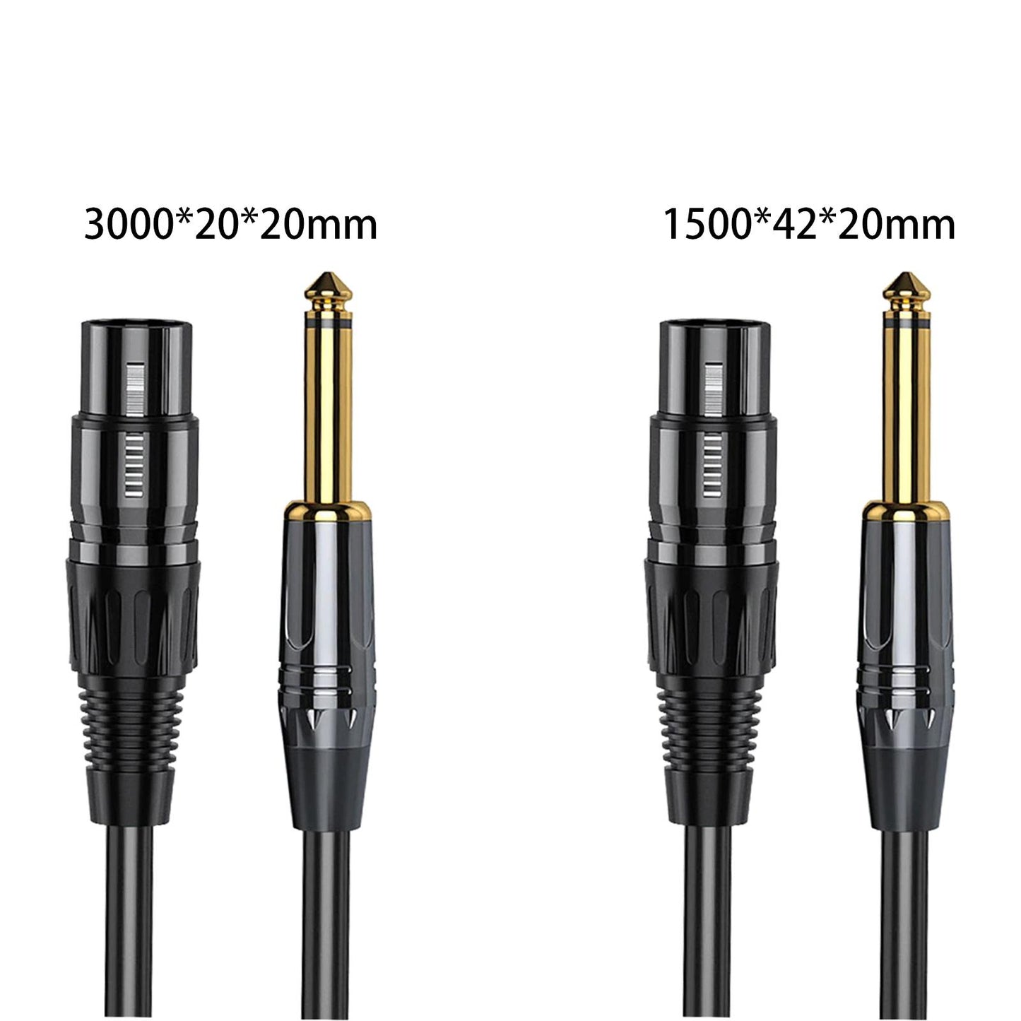 3 Pin XLR to Quarter inch Mic Cable Cord Adapter Cable Stereo for Microphone 1.5 Meter