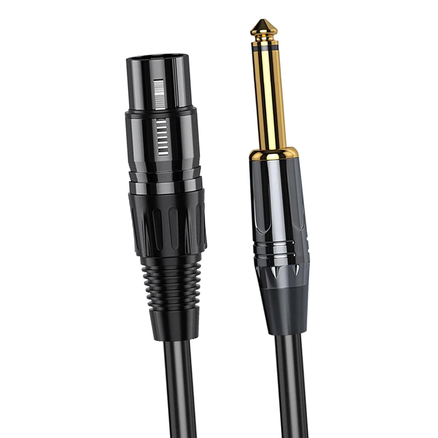 3 Pin XLR to Quarter inch Mic Cable Cord Adapter Cable Stereo for Microphone 3 Meter