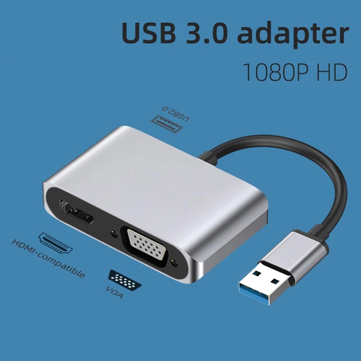 USB 3.0 to HDMI Adapter Converter Link Cable Component for Monitor PC