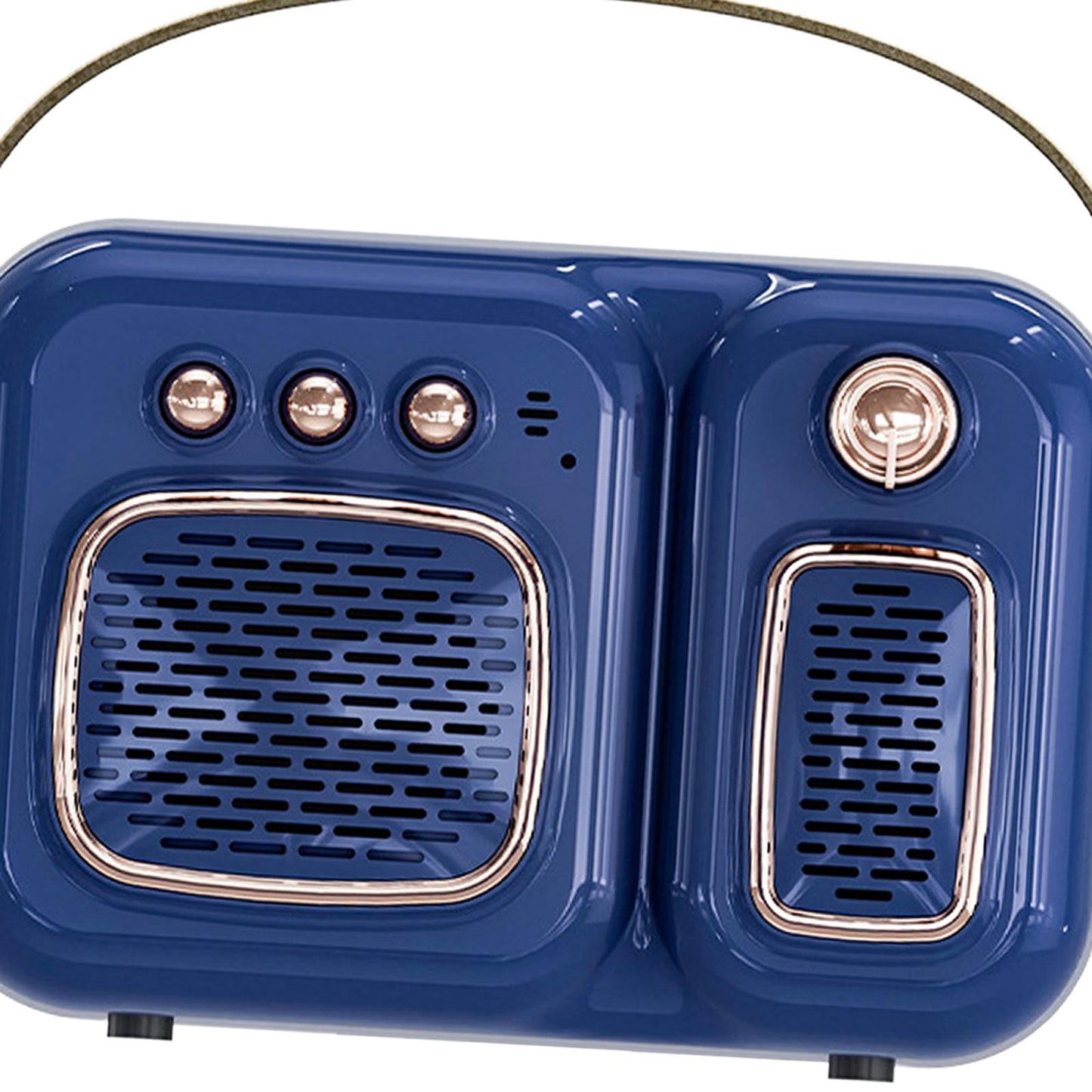 Retro Portable Wireless Speaker Battery Powered Practical FM Radio Blue