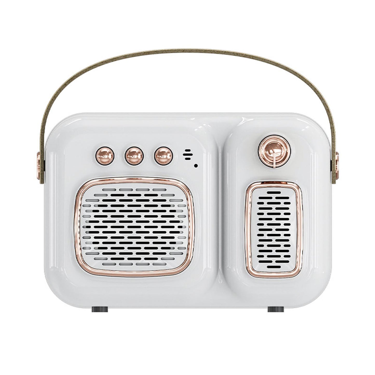 Retro Portable Wireless Speaker Battery Powered Practical FM Radio White