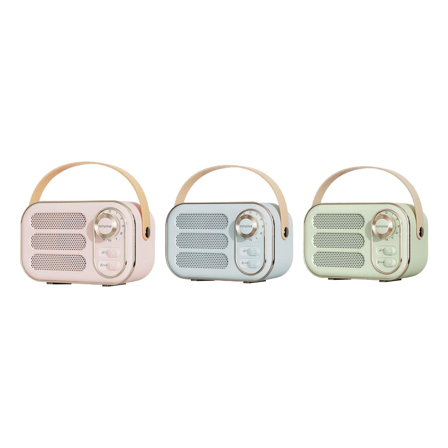Retro Style Wireless Speaker Music Player Rechargeable for Home Decoration Pink