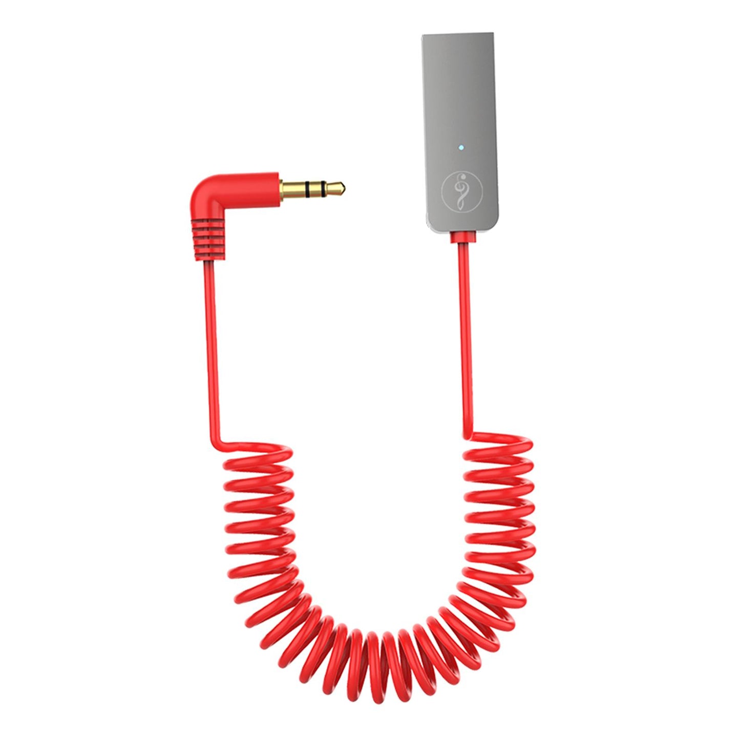 Car USB AUX Receiver Adapter 3.5mm Audio Receiver music for Speakers Red