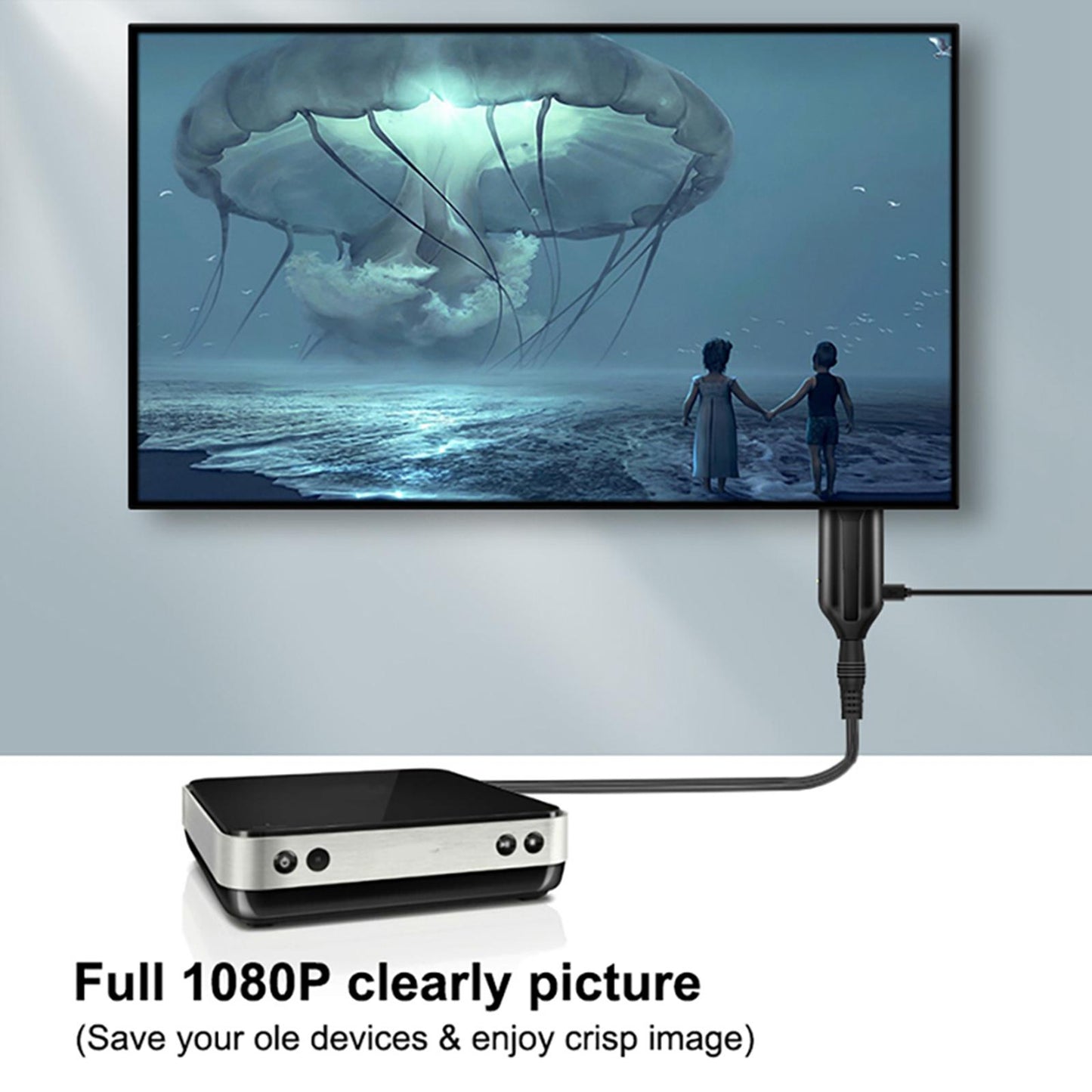 Video Audio Adapter 1080P Durable Professional Accessories for DVD Projector