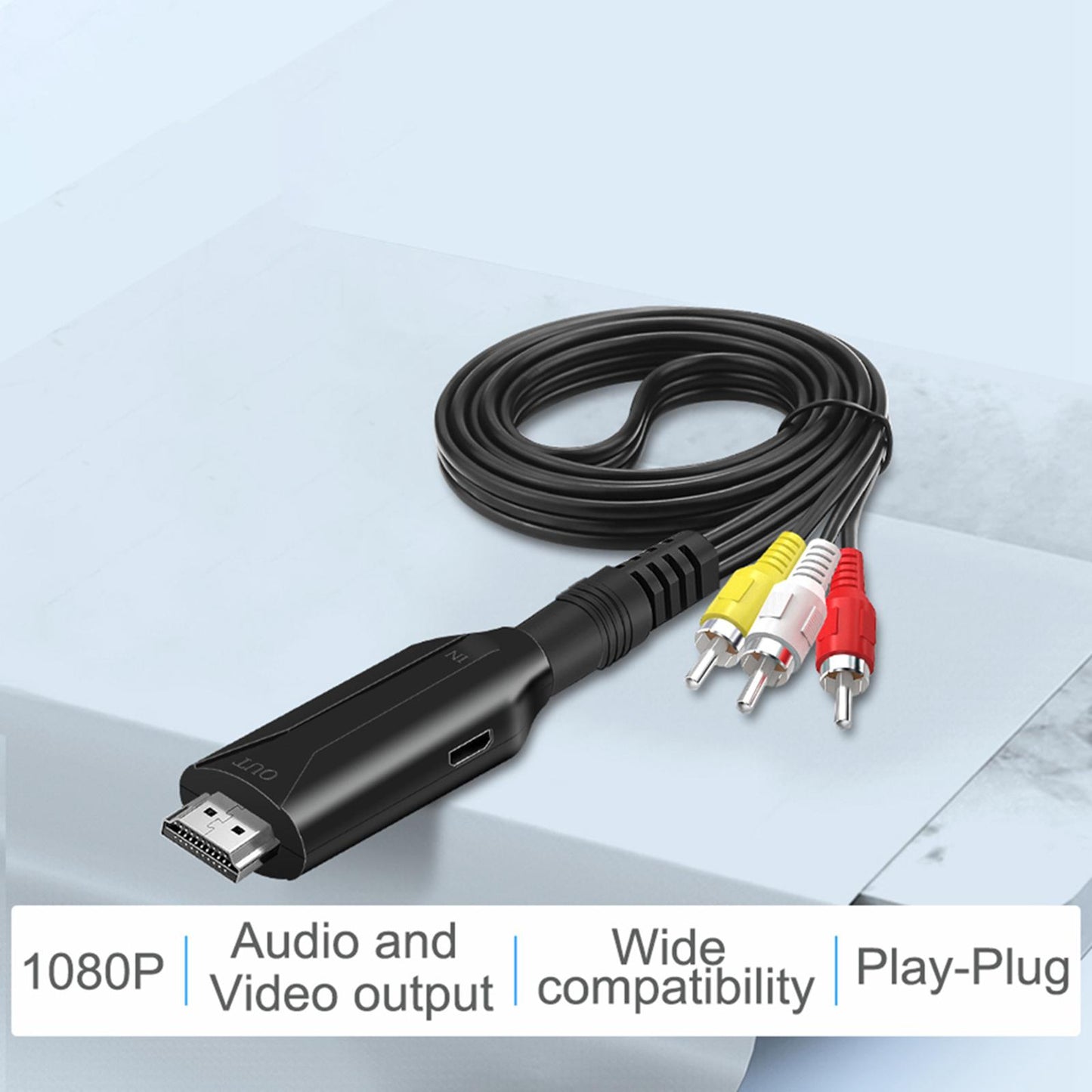 Video Audio Adapter 1080P Durable Professional Accessories for DVD Projector