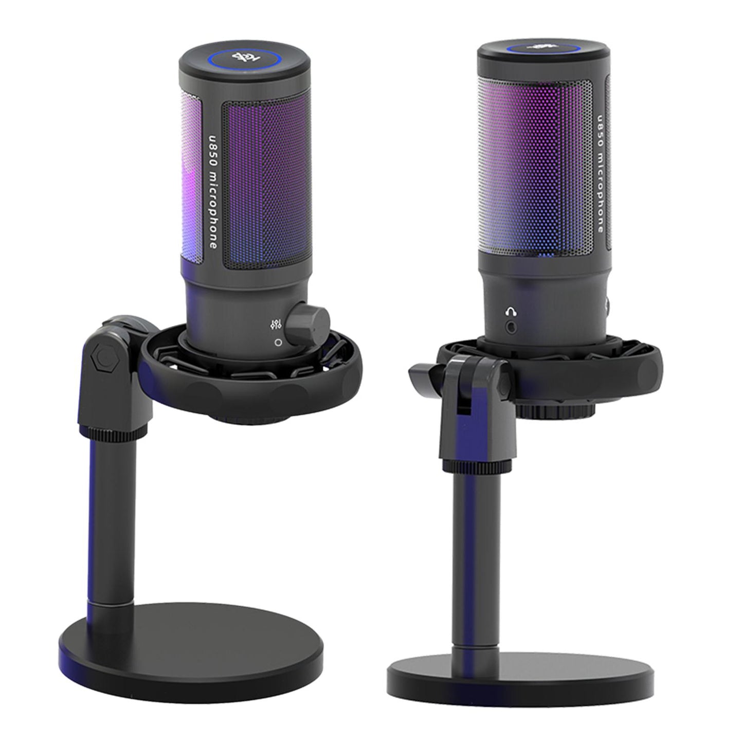 USB C Microphone with mute RGB Light Effect for Game Chatting Laptop