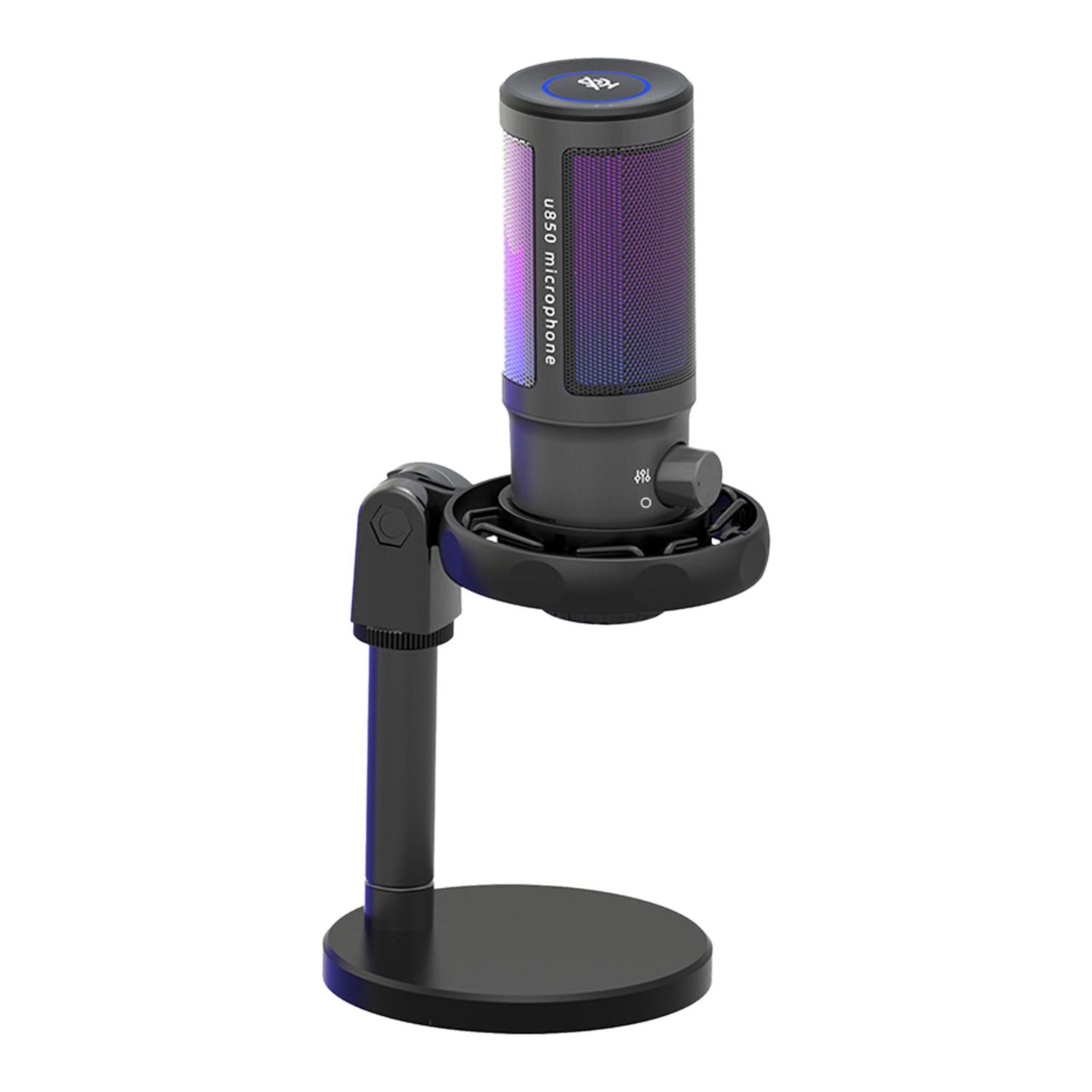 USB C Microphone with mute RGB Light Effect for Game Chatting Laptop