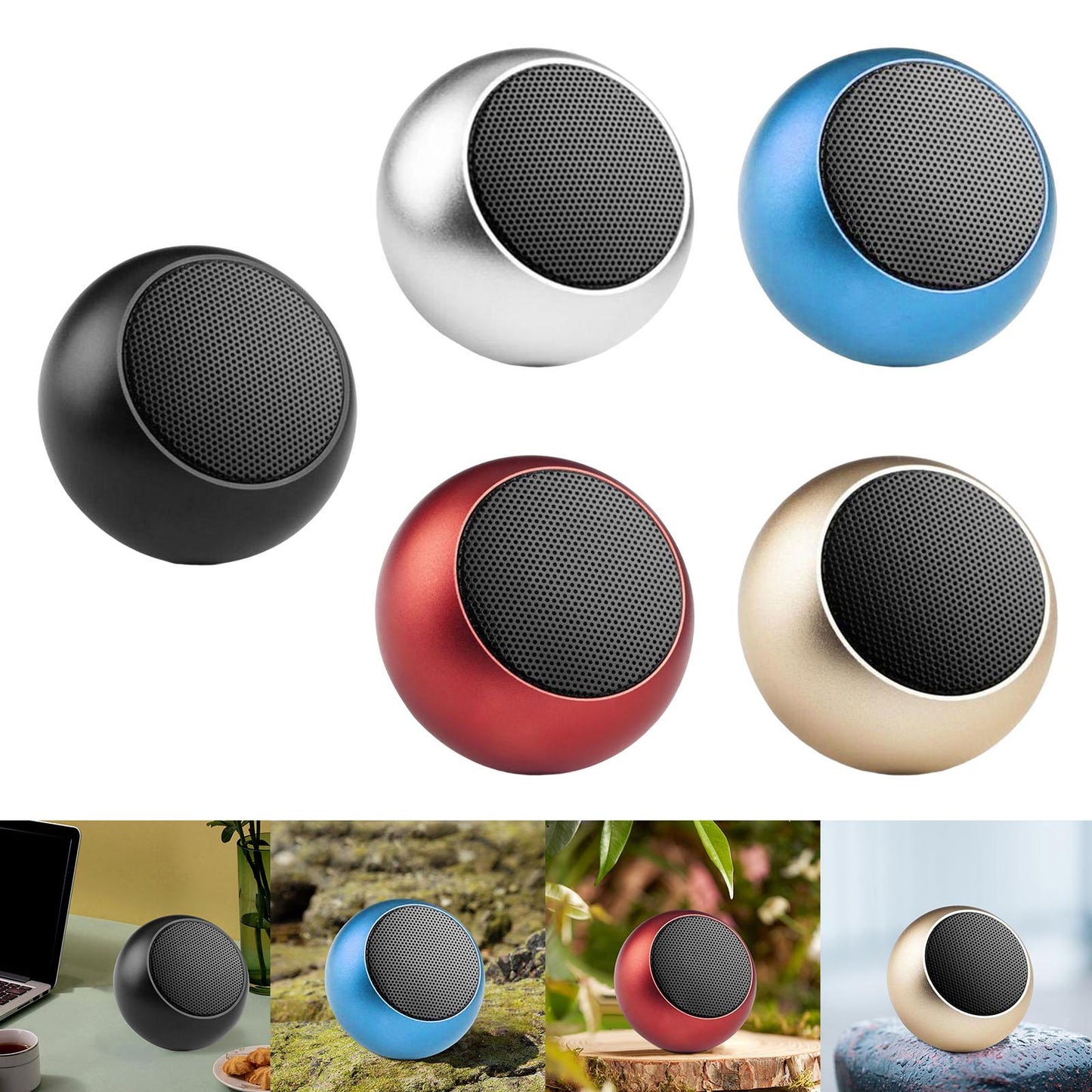 Portable Subwoofer Stereo Compact Durable for Sports Travel Camping Black