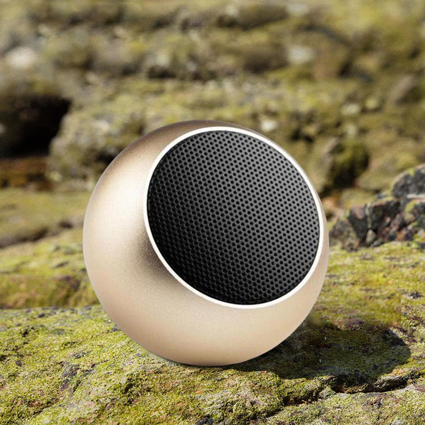 Portable Subwoofer Stereo Compact Durable for Sports Travel Camping Gold