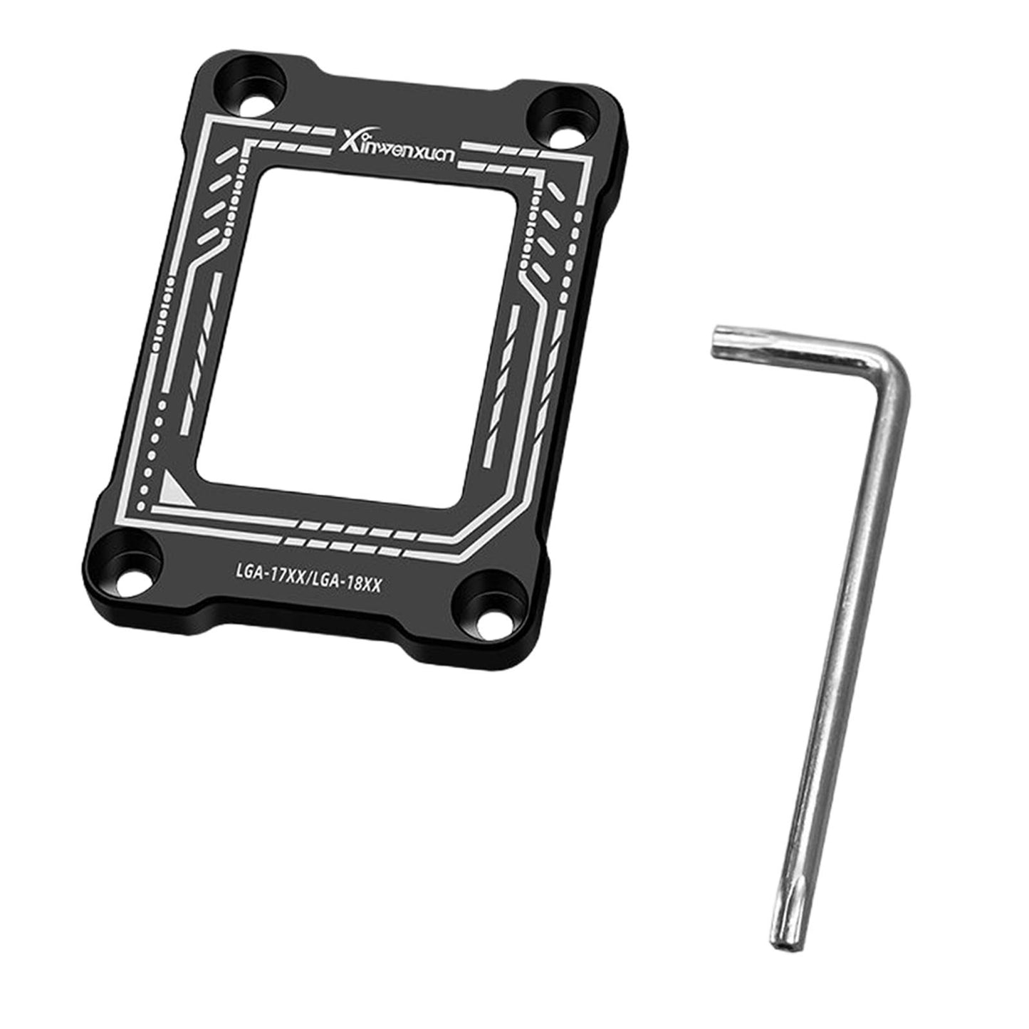 CPU Fixing Buckle Lightweight Aluminum Alloy with Wrench for LGA1800 Black
