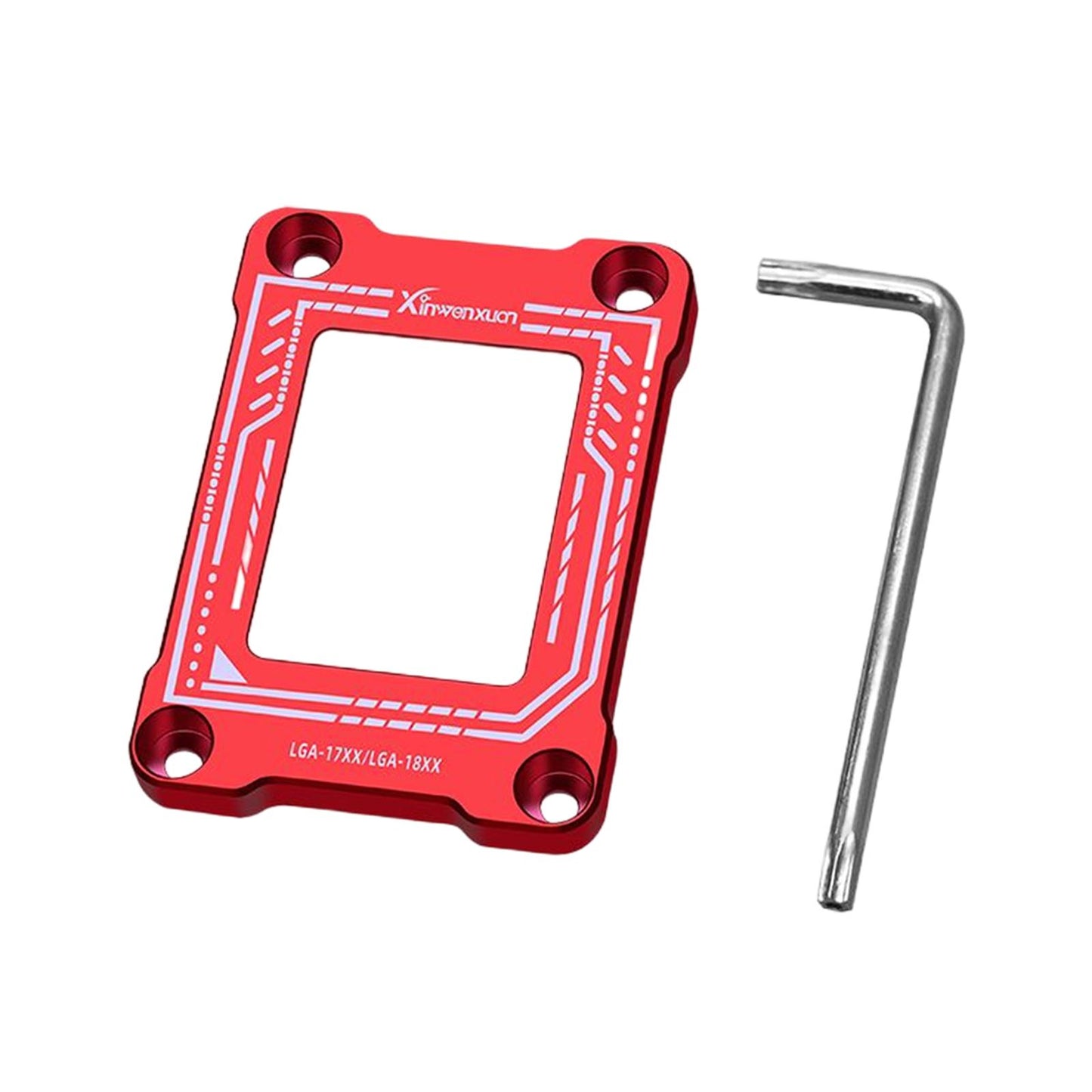 CPU Fixing Buckle Lightweight Aluminum Alloy with Wrench for LGA1800 Red