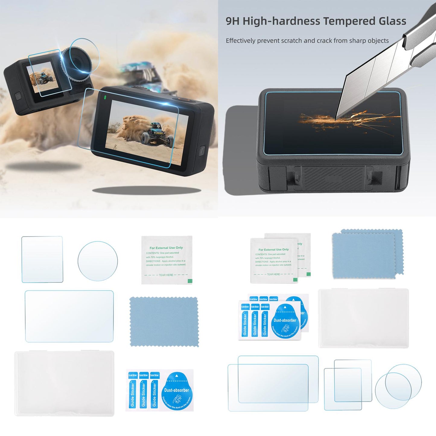 Tempered Glass Screen Protector High Definition for 3 1 Set