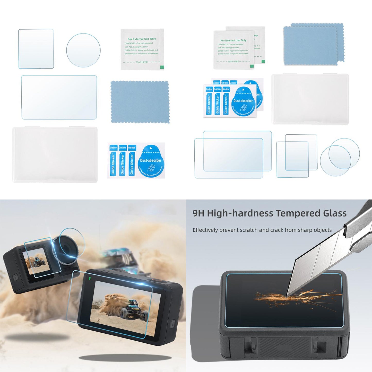 Tempered Glass Screen Protector High Definition for 3 1 Set