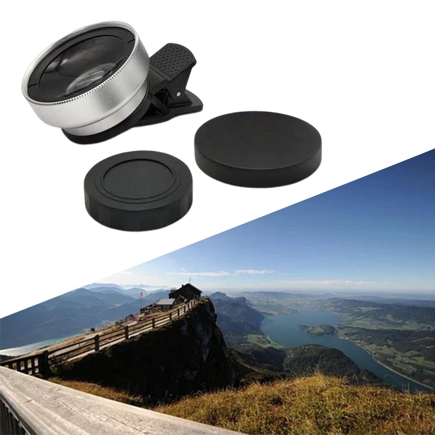 2 in 1 Phone Lens Set 0.45x Wide Angle and Macro Lens Clear Image Universal