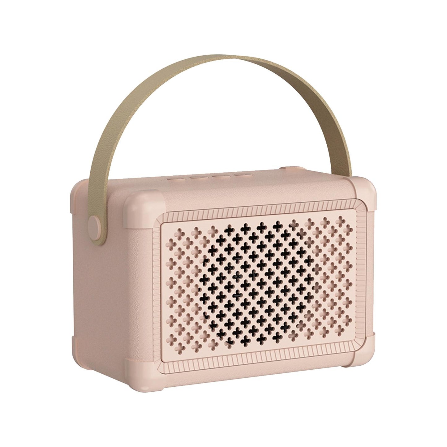 Retro Speaker Strong Bass with TF Card music Player for Office Party Pink