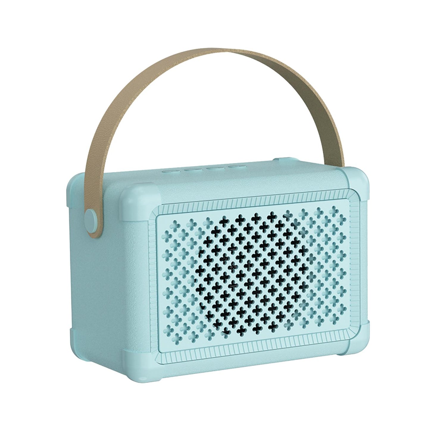 Retro Speaker Strong Bass with TF Card music Player for Office Party Blue