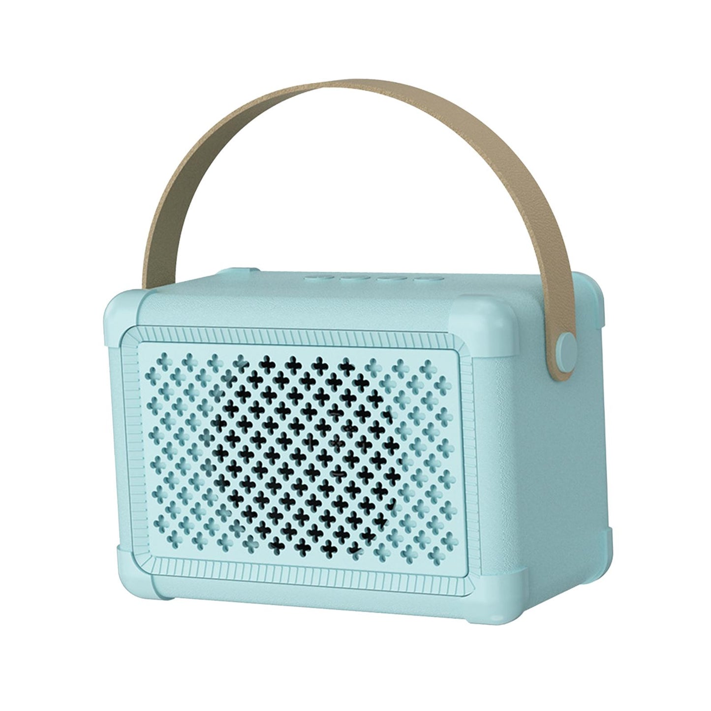 Retro Speaker Strong Bass with TF Card music Player for Office Party Blue