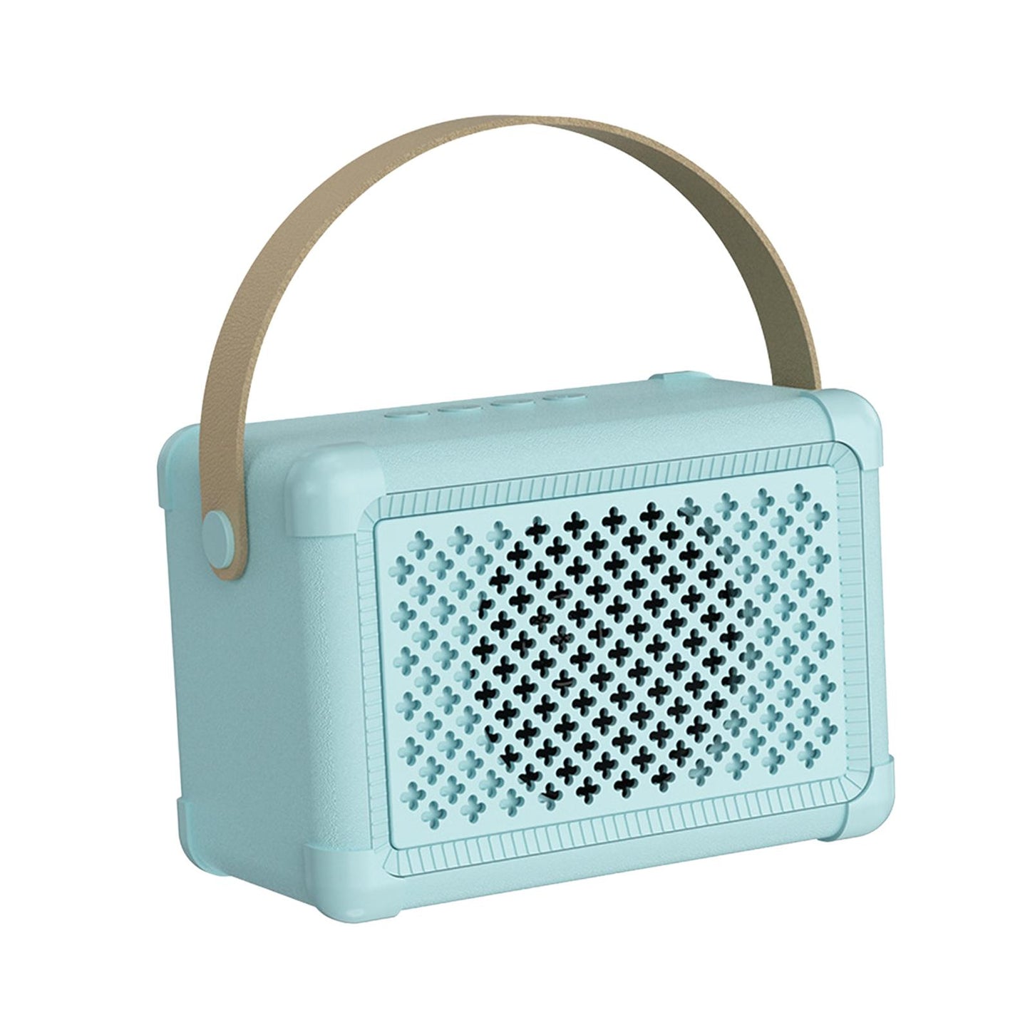 Retro Speaker Strong Bass with TF Card music Player for Office Party Blue