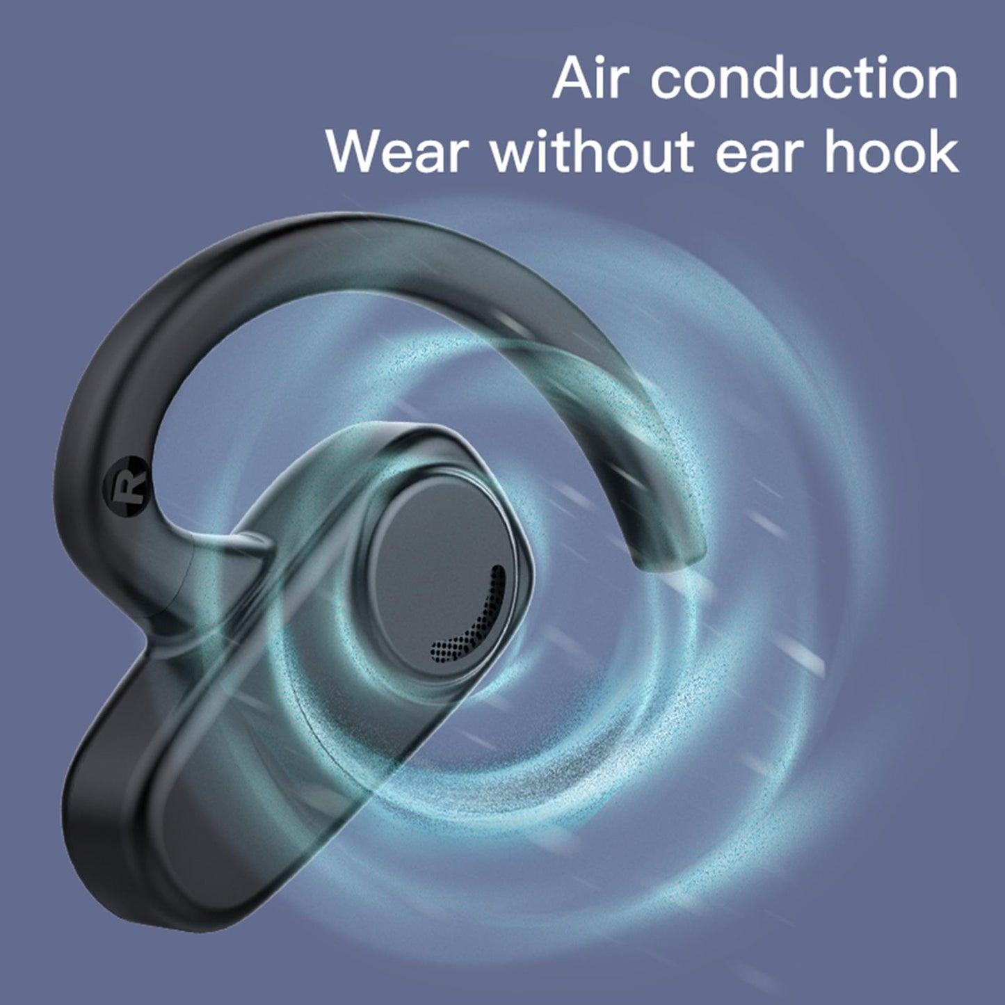 Wireless Headset LED Display Calling Sweatproof HiFi for Office Sports Green