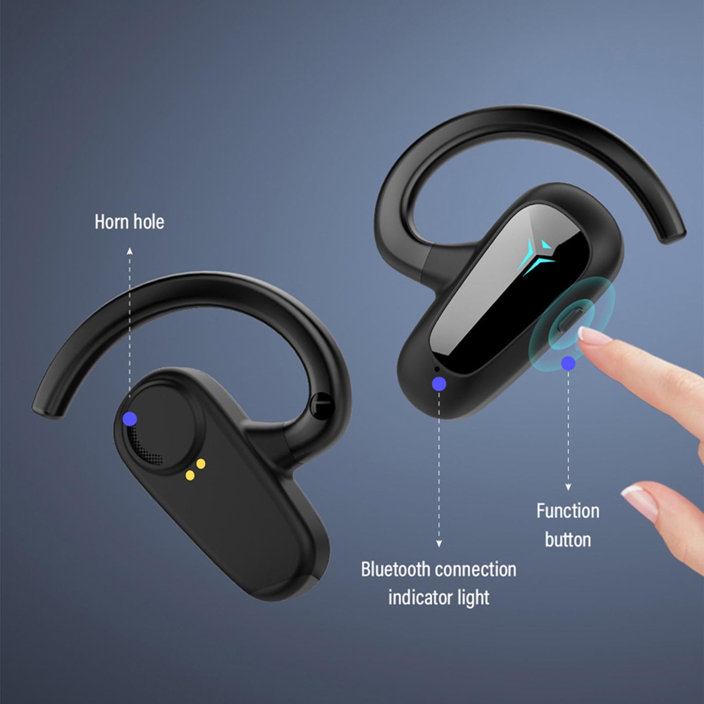 Wireless Headset Built in Microphone HiFi V5.2 for Sports Fitness Workout Red