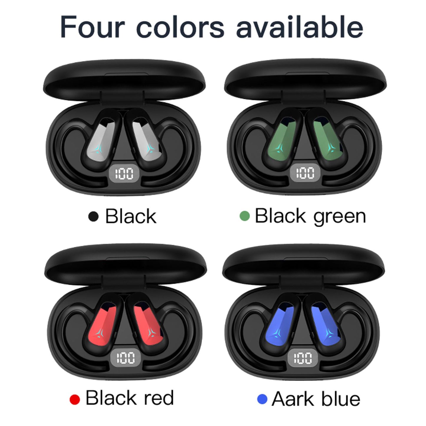 Wireless Headset Built in Microphone HiFi V5.2 for Sports Fitness Workout Red