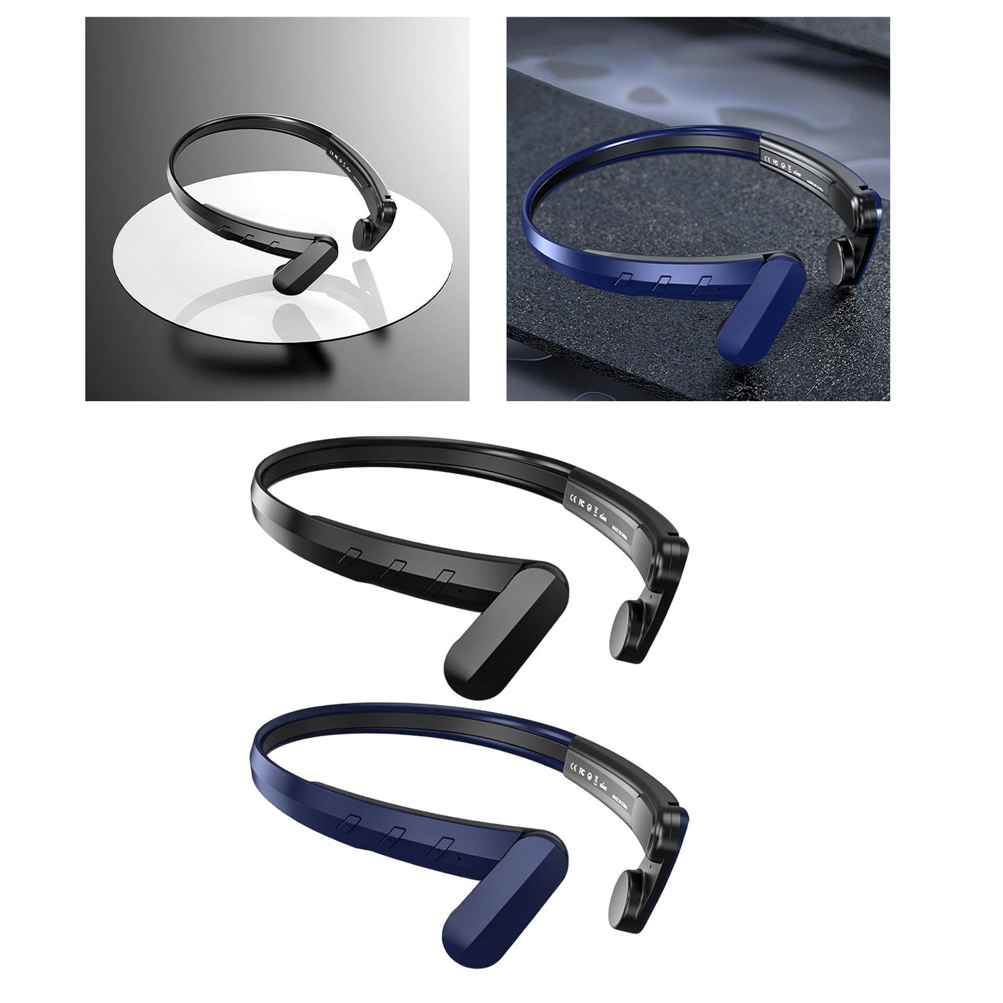 Wireless Headphone IPX5 Waterproof Calling for Running Driving Hiking Black