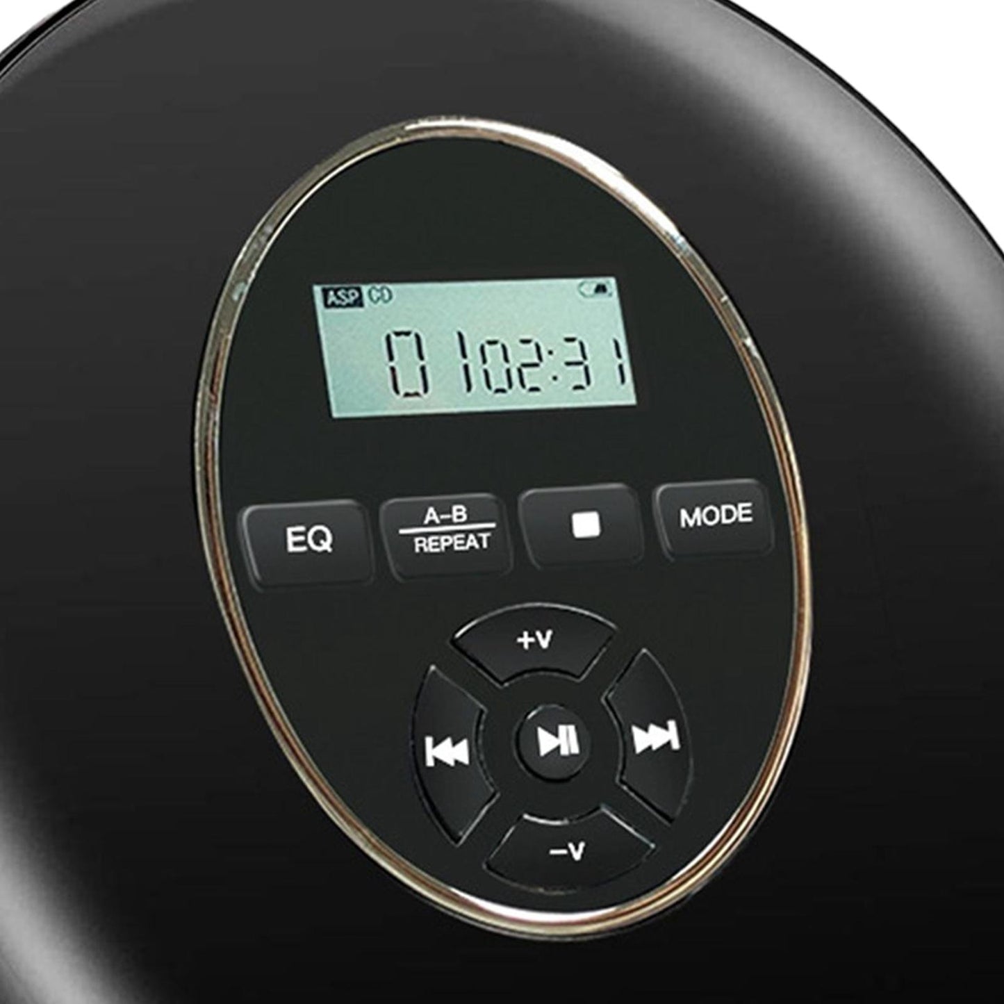 Multifunction Portable CD Player Lightweight Stereo for Running Car Black
