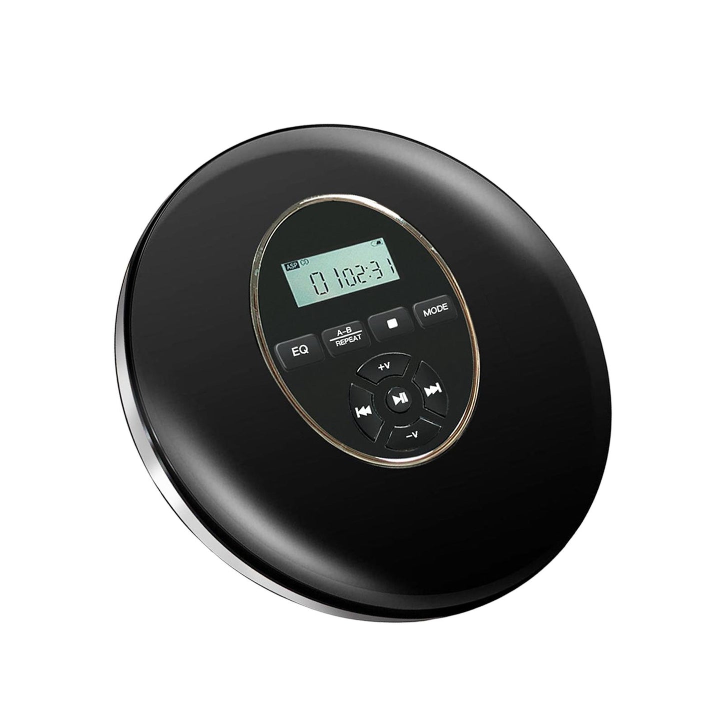 Multifunction Portable CD Player Lightweight Stereo for Running Car Black