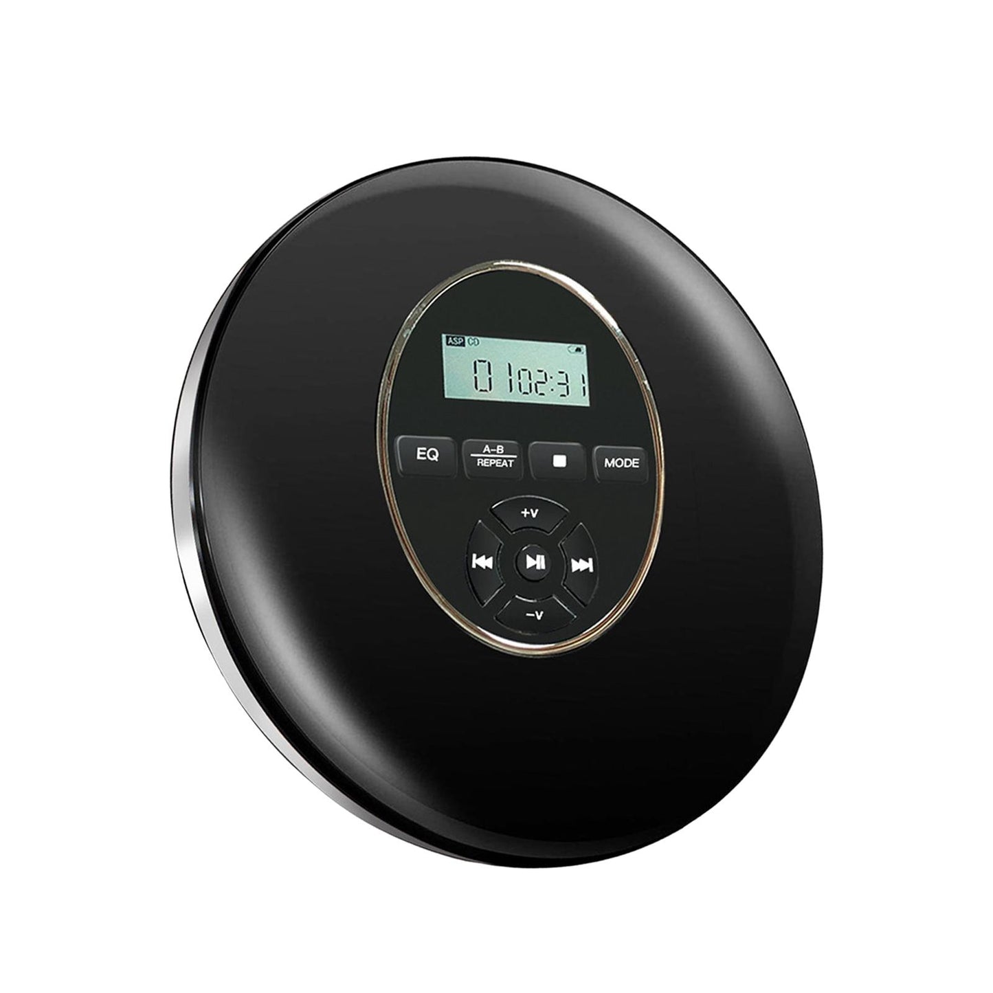 Multifunction Portable CD Player Lightweight Stereo for Running Car Black