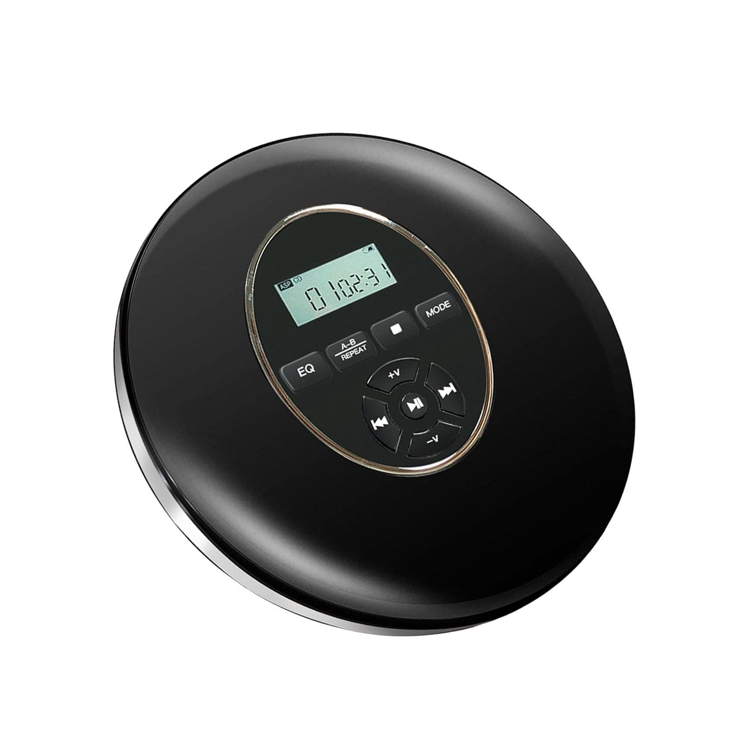 Multifunction Portable CD Player Lightweight Stereo for Running Car Black