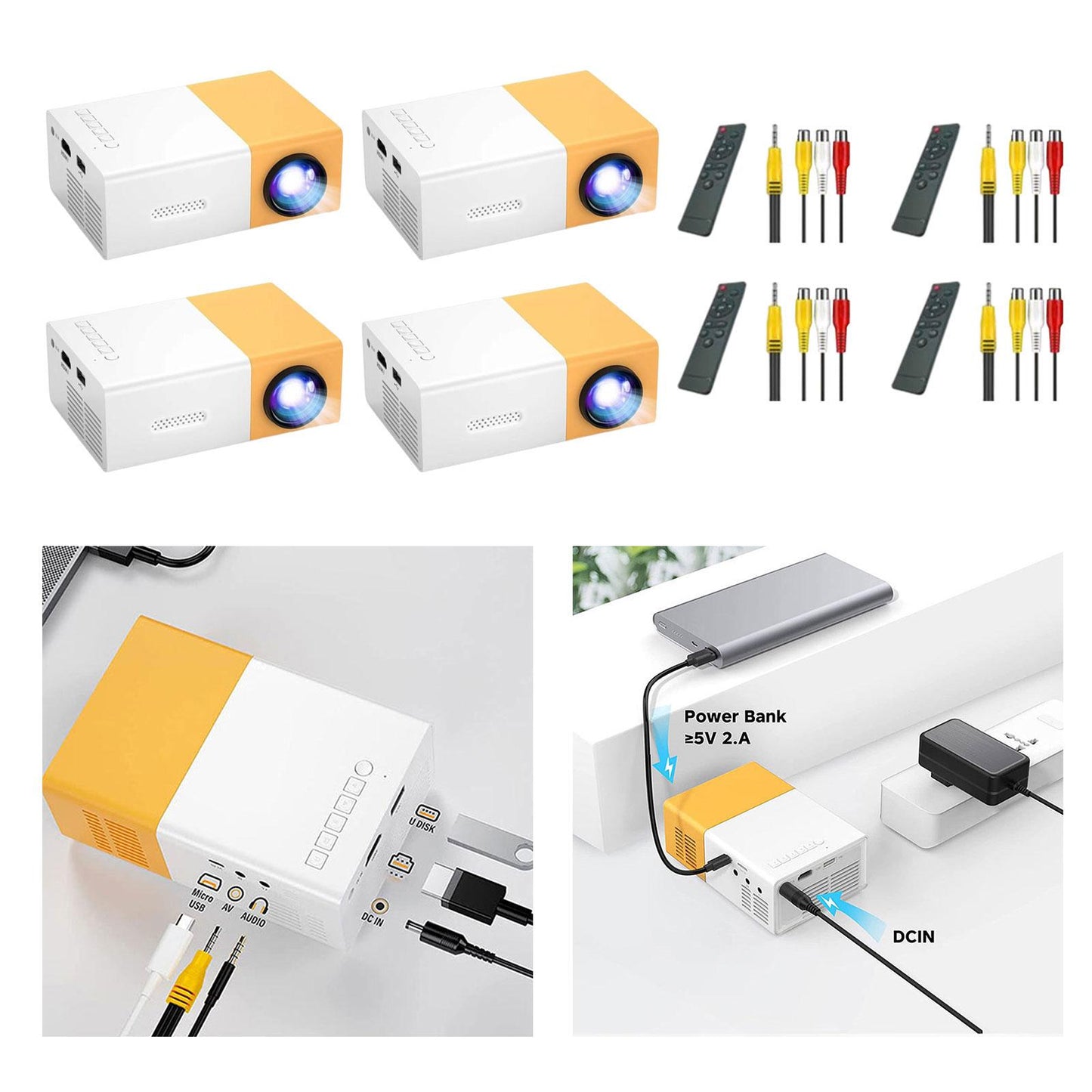 Mini Portable Projector Multimedia Projector for Phone Outdoor Home Theater