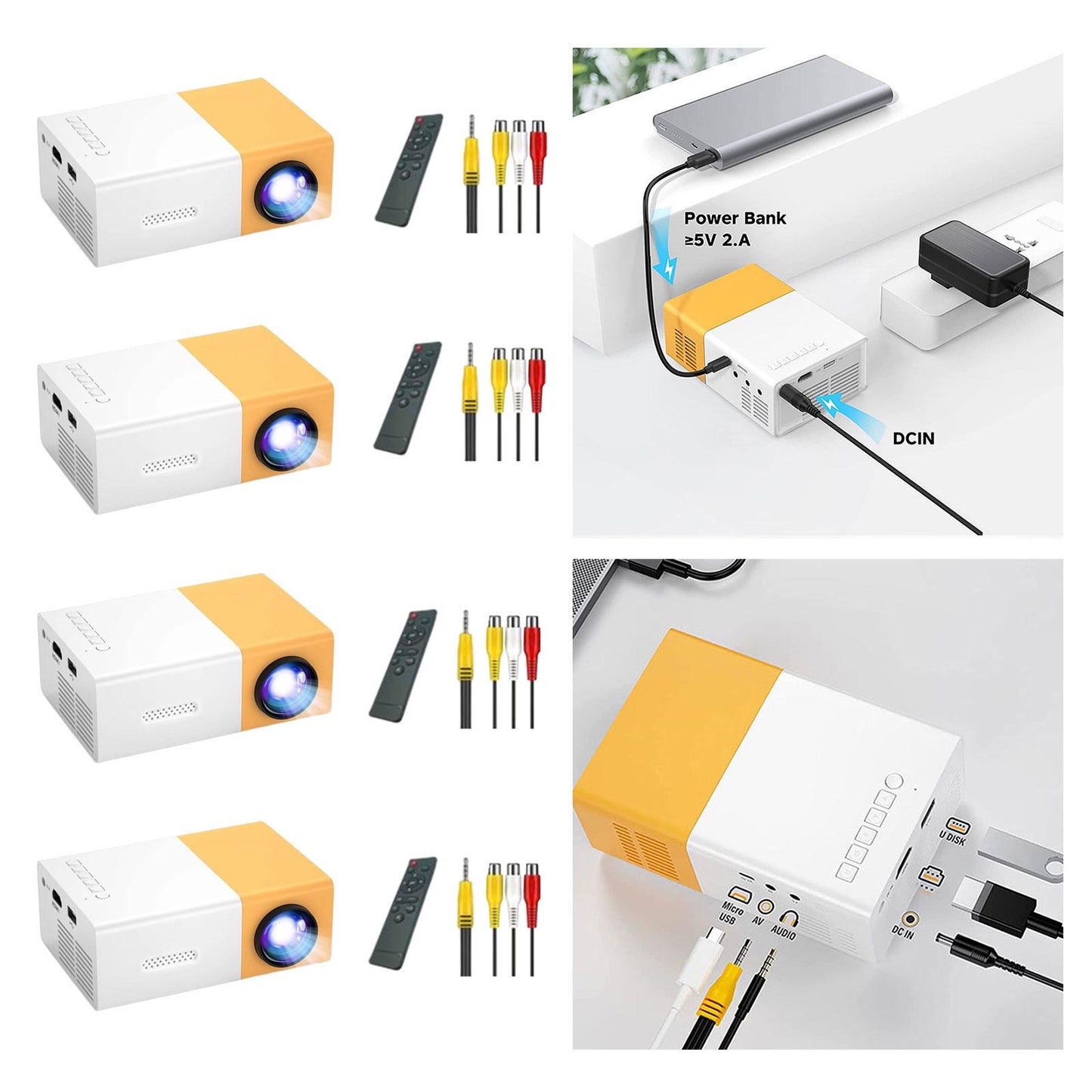 Mini Portable Projector Multimedia Projector for Phone Outdoor Home Theater