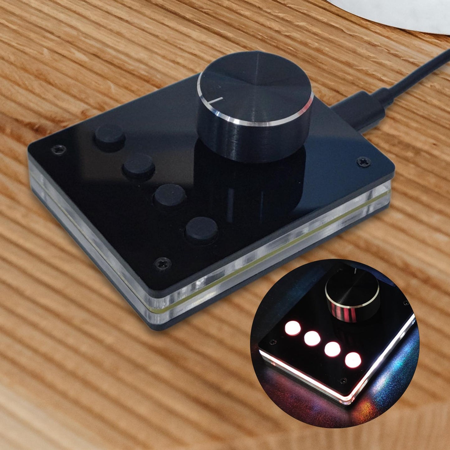 USB Volume Controller Keyboard Simple Installation for Computer Laptop Black