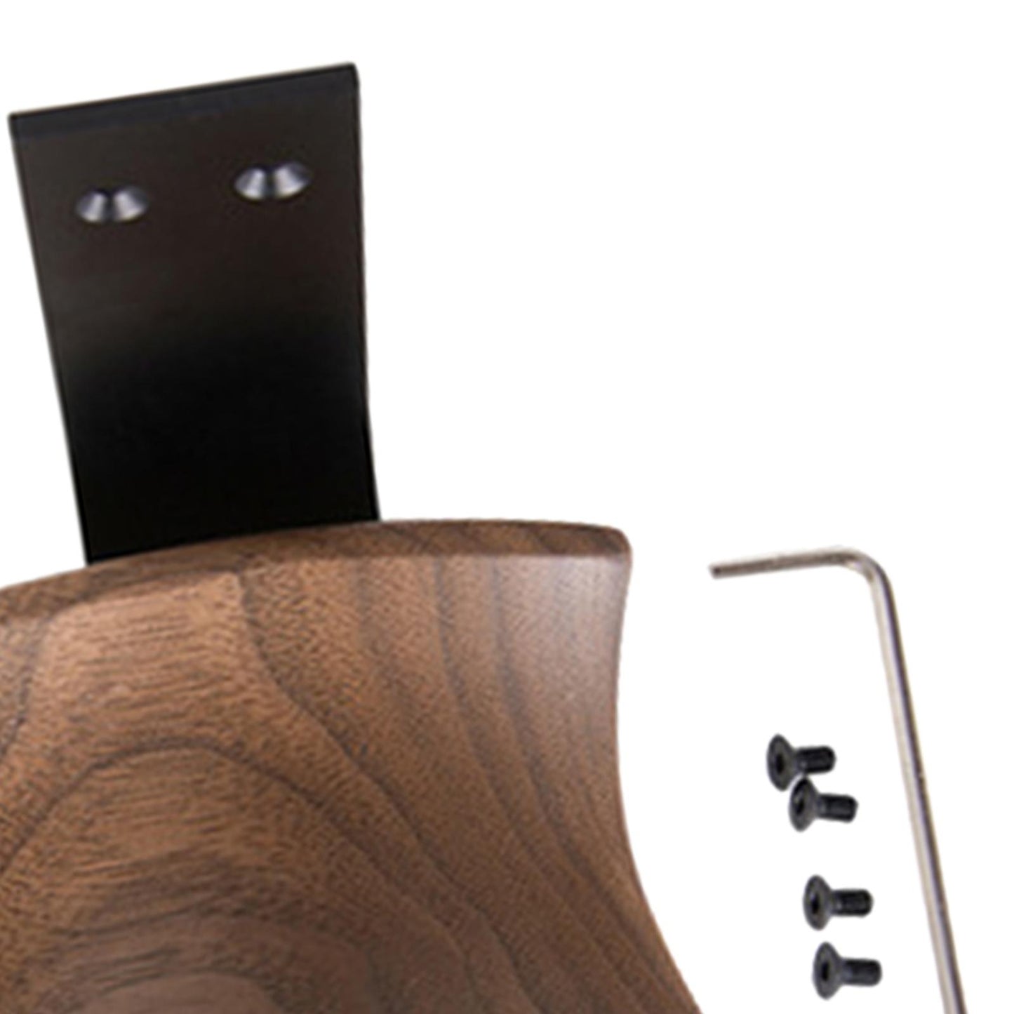 Wooden Headphone Bracket Easy to Install Clamp for Headset Table Walnut Black