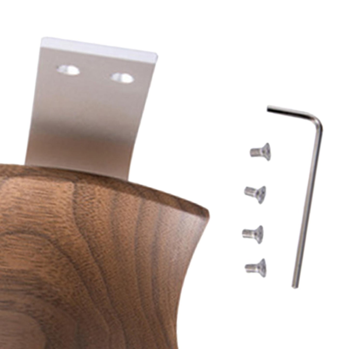 Wooden Headphone Bracket Easy to Install Clamp for Headset Table Walnut Argent
