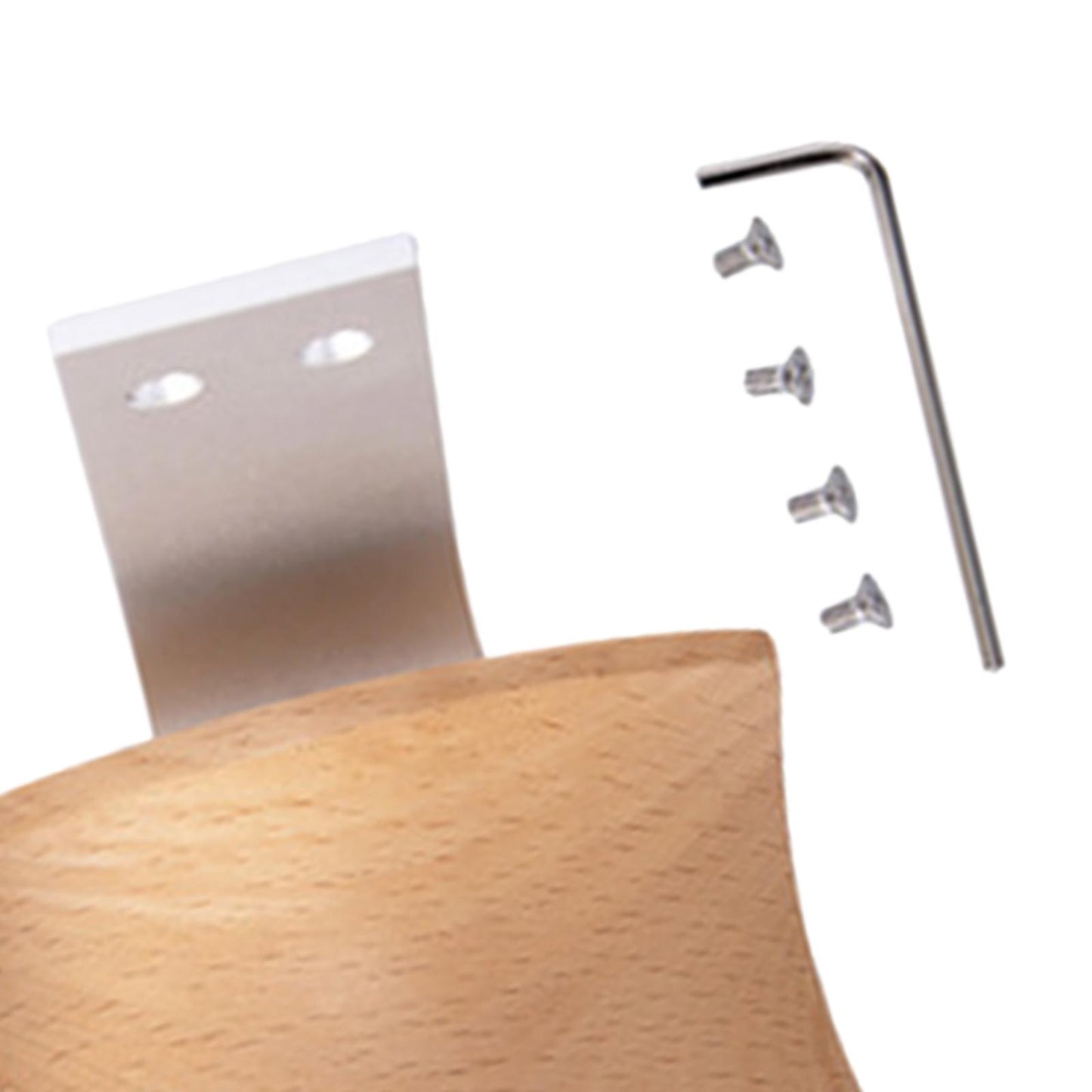 Wooden Headphone Bracket Easy to Install Clamp for Headset Table Beech Argent