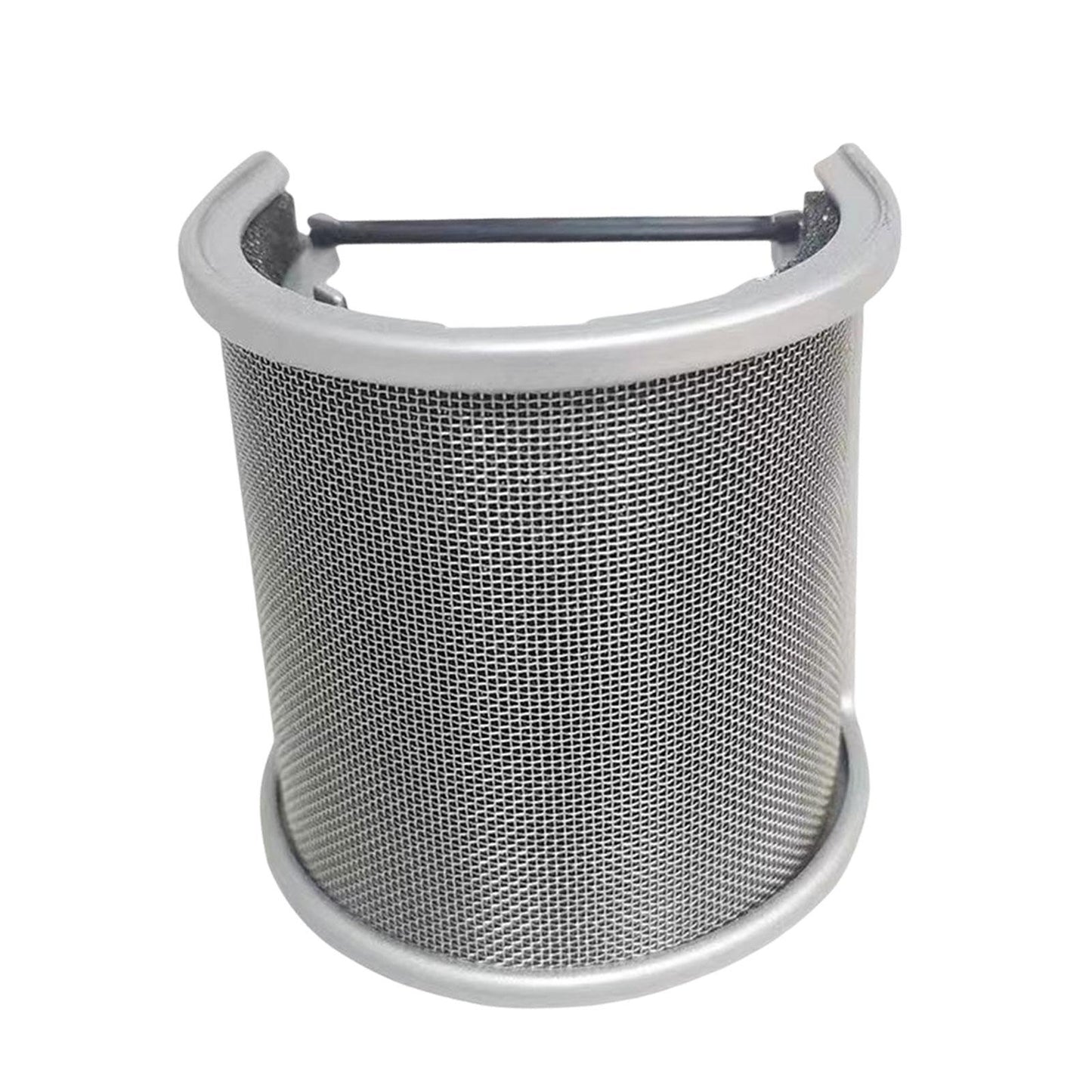 Microphone Pop Filter Mic Pop Screen Dual Layered Compact for Streaming Argent