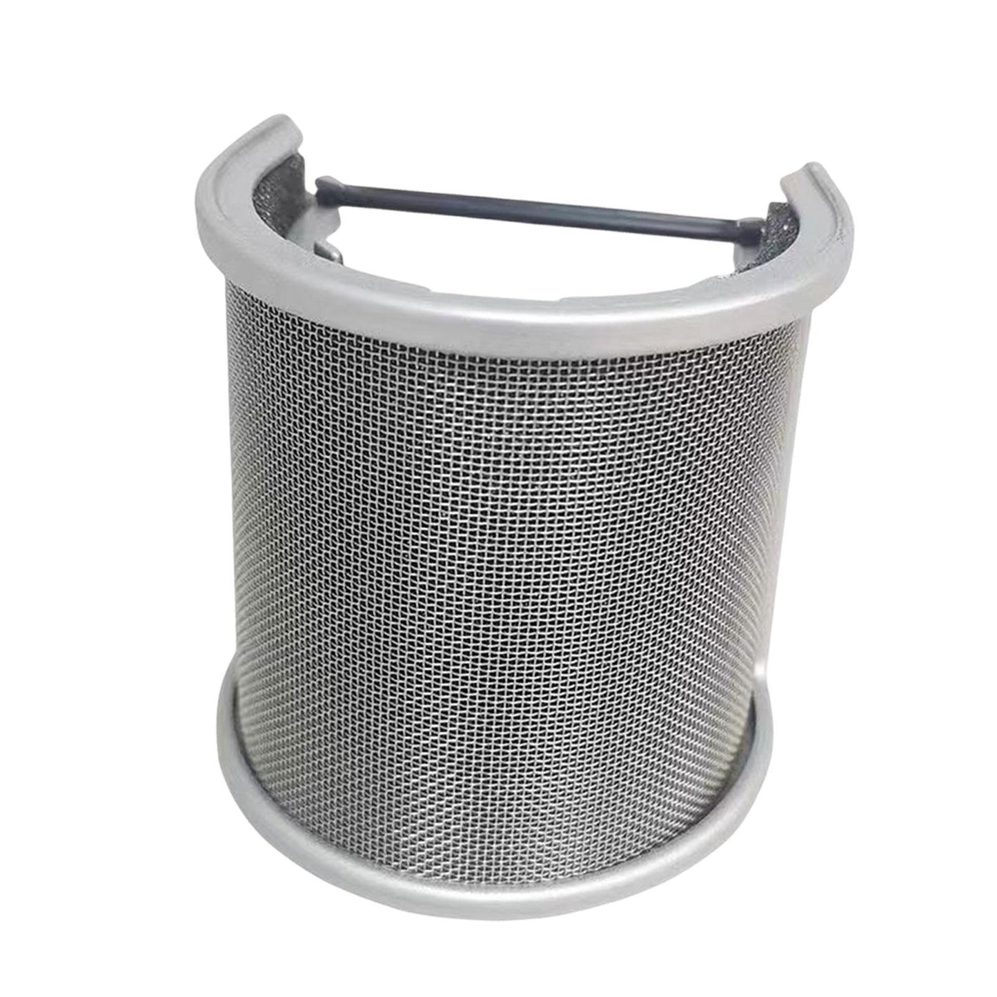 Microphone Pop Filter Mic Pop Screen Dual Layered Compact for Streaming Argent