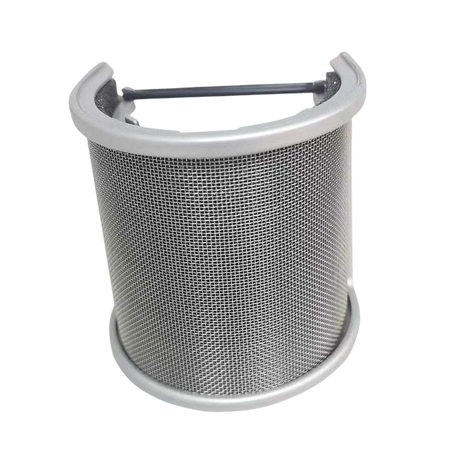 Microphone Pop Filter Mic Pop Screen Dual Layered Compact for Streaming Argent