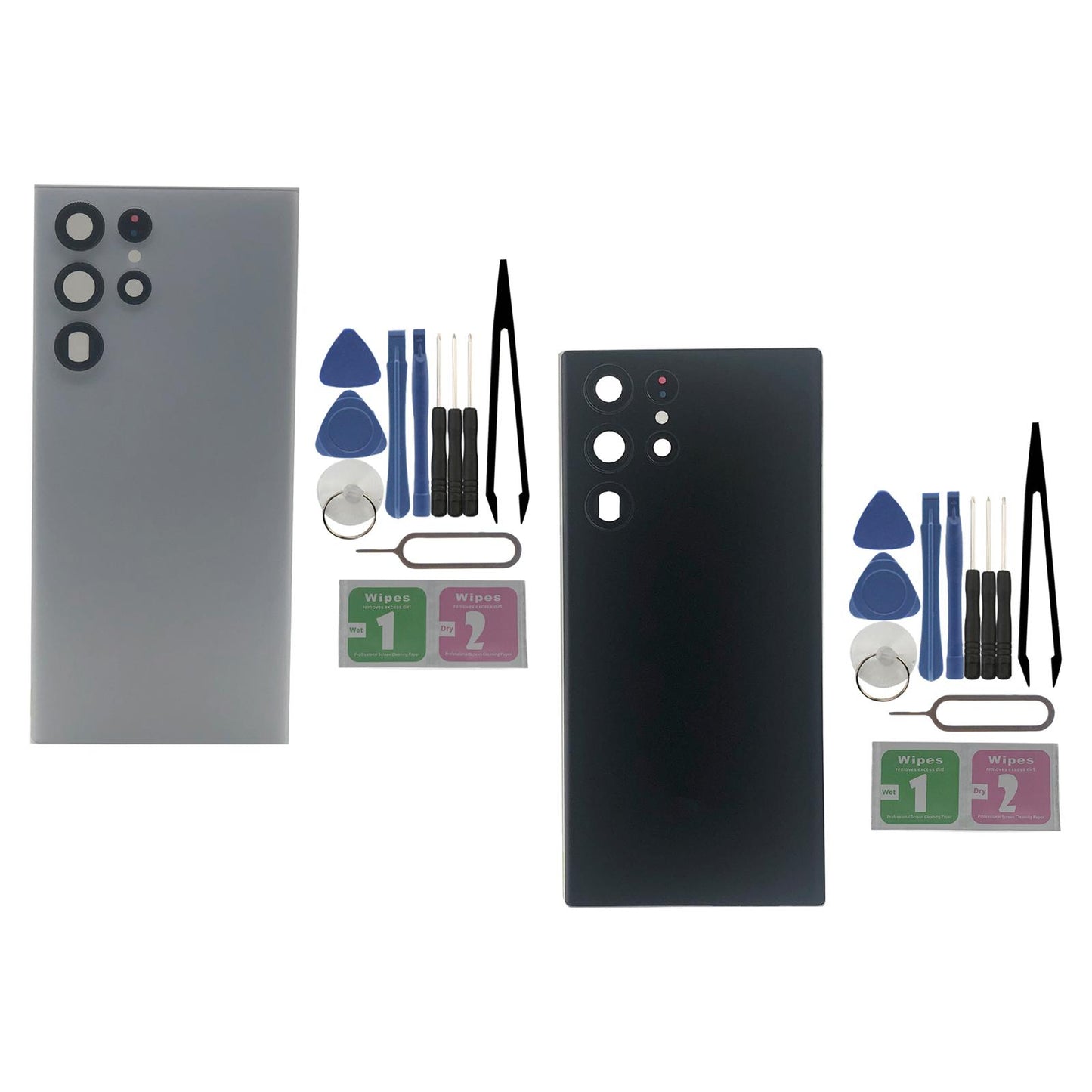 Rear Panel Back Glass Door Cover with Pre Install Tapes w/Tools for S908U White