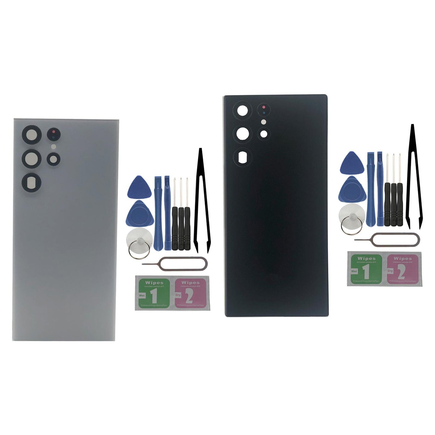 Rear Panel Back Glass Door Cover with Pre Install Tapes w/Tools for S908U White